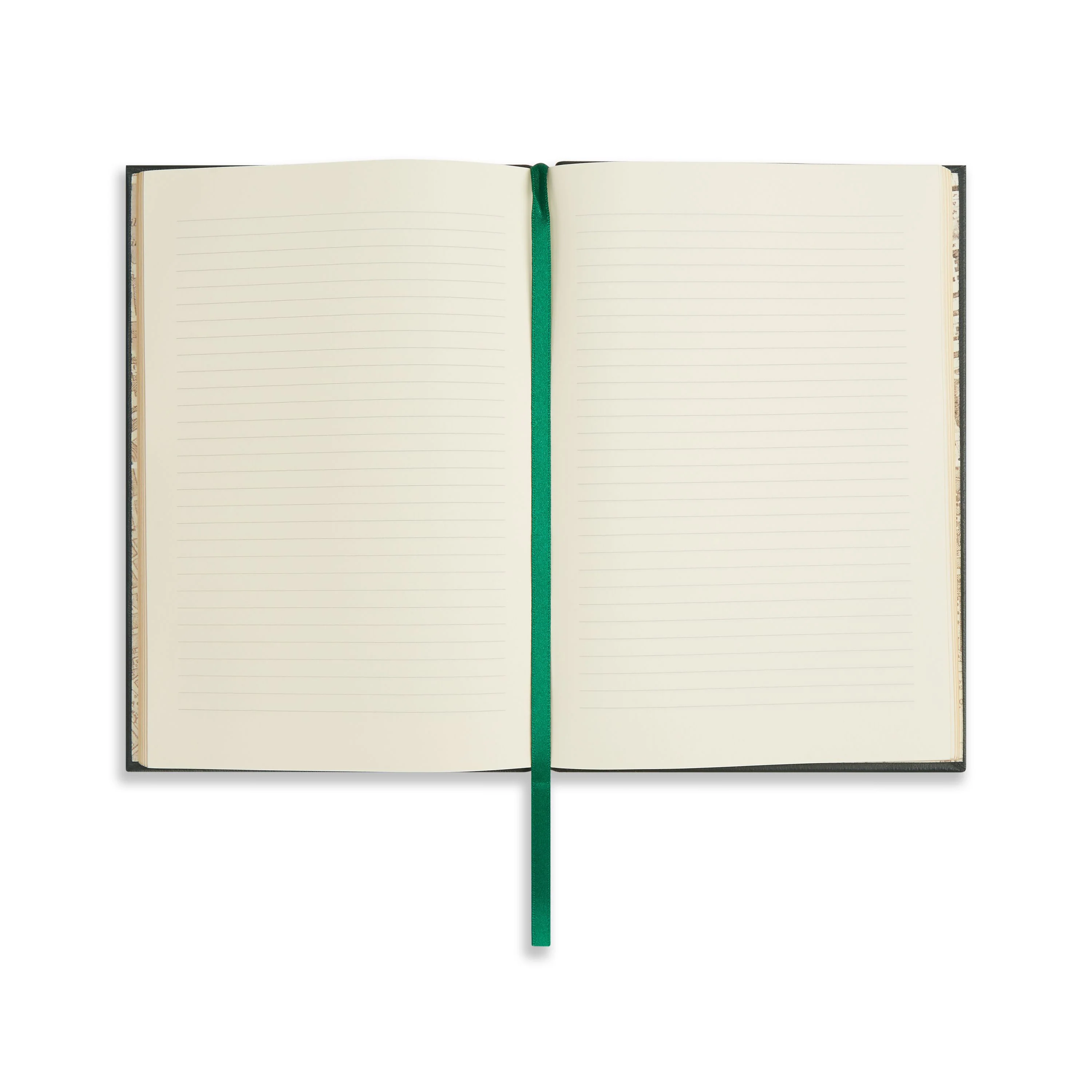 A5 Leather Bound Dark Green Notebook - Image 3