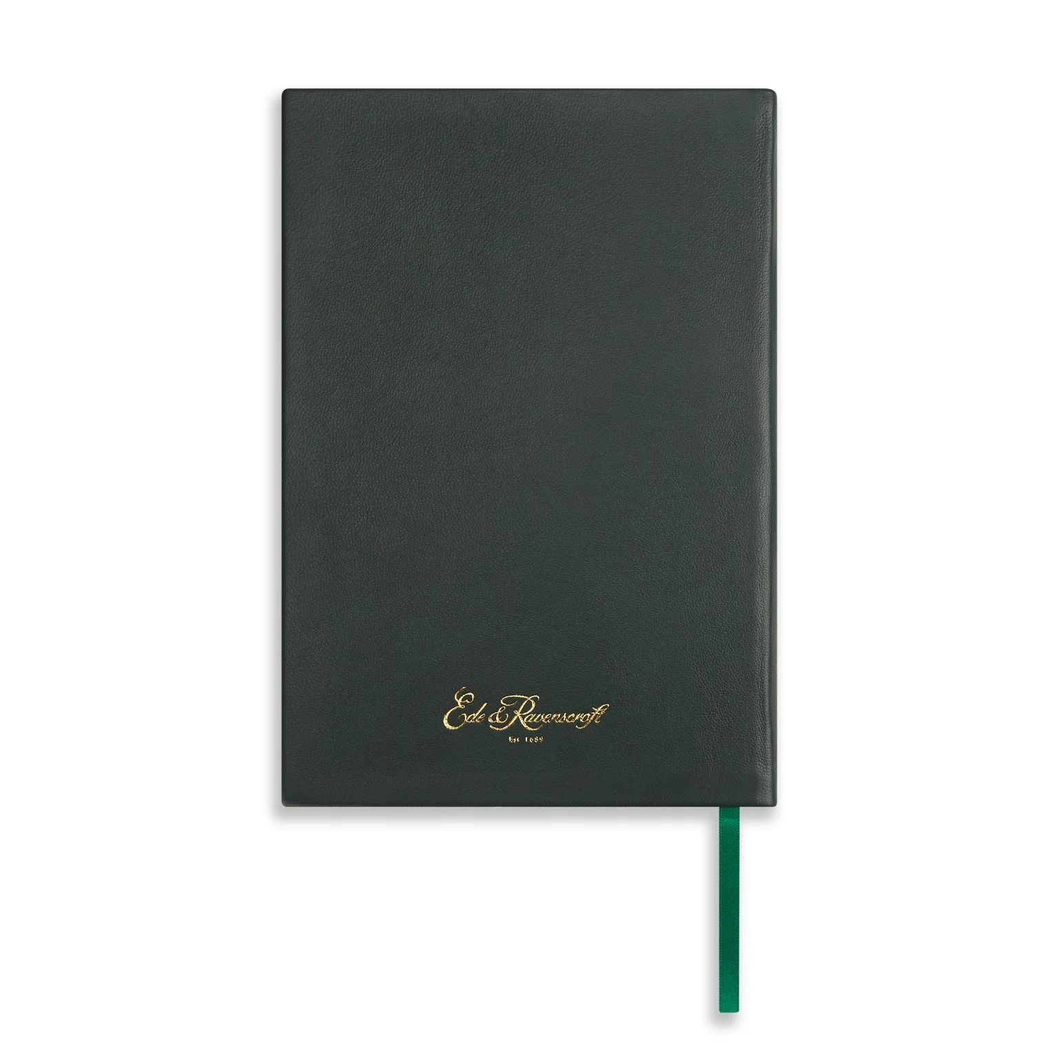 A5 Leather Bound Dark Green Notebook - Image 4