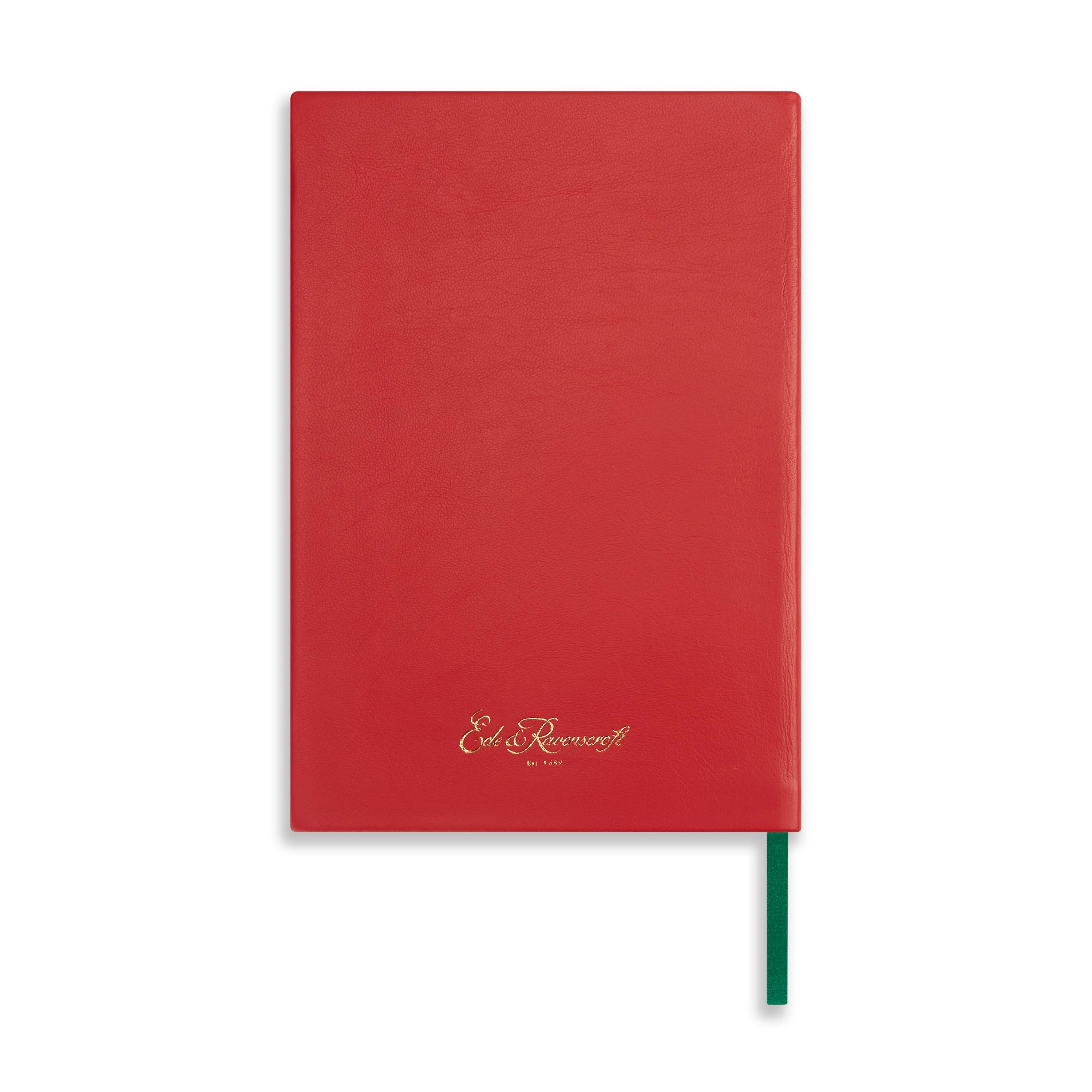 A5 Leather Bound Scarlet Red Notebook - Image 4