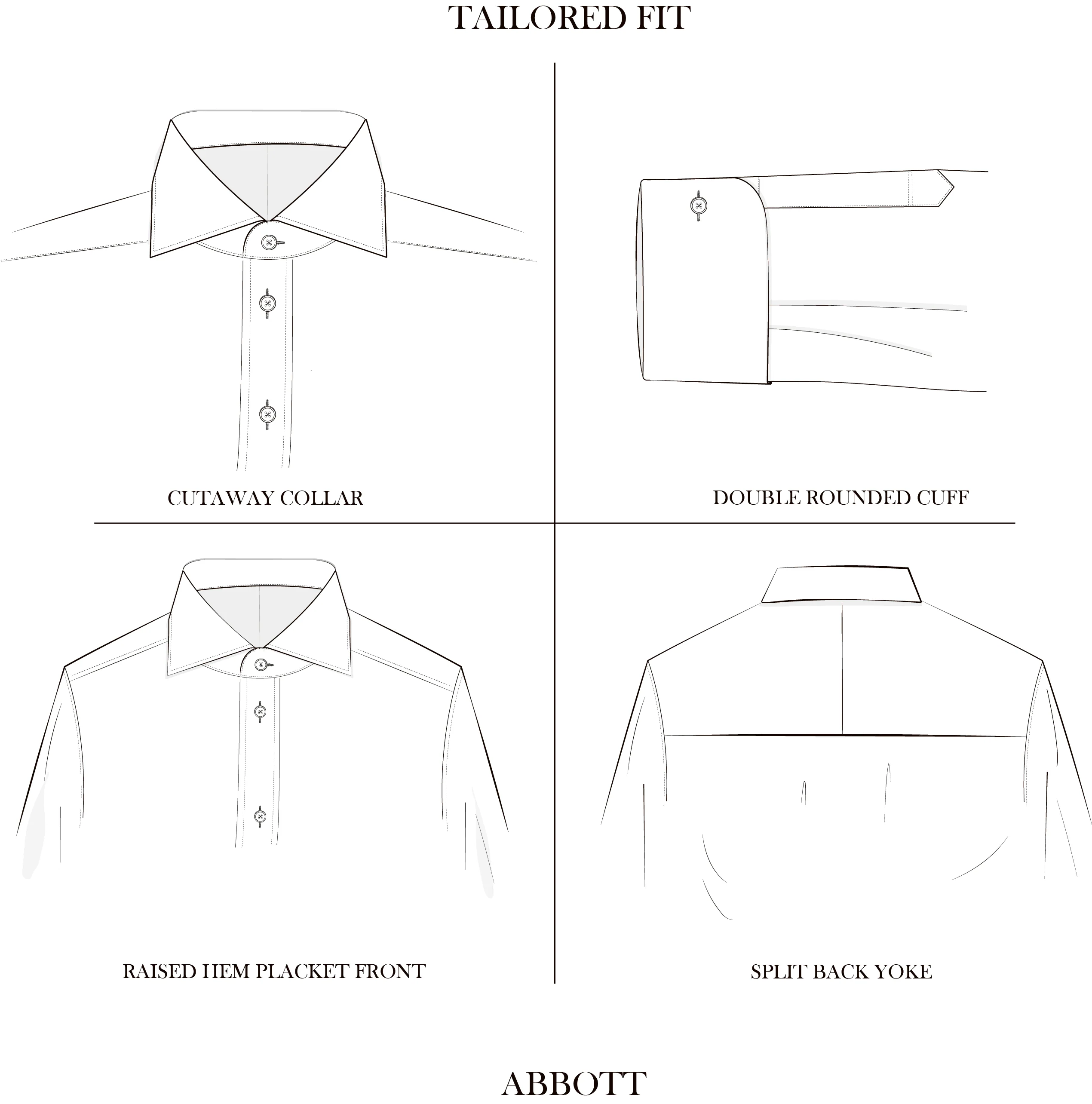 Abbott Pale Blue Herringbone Shirt - Image 2