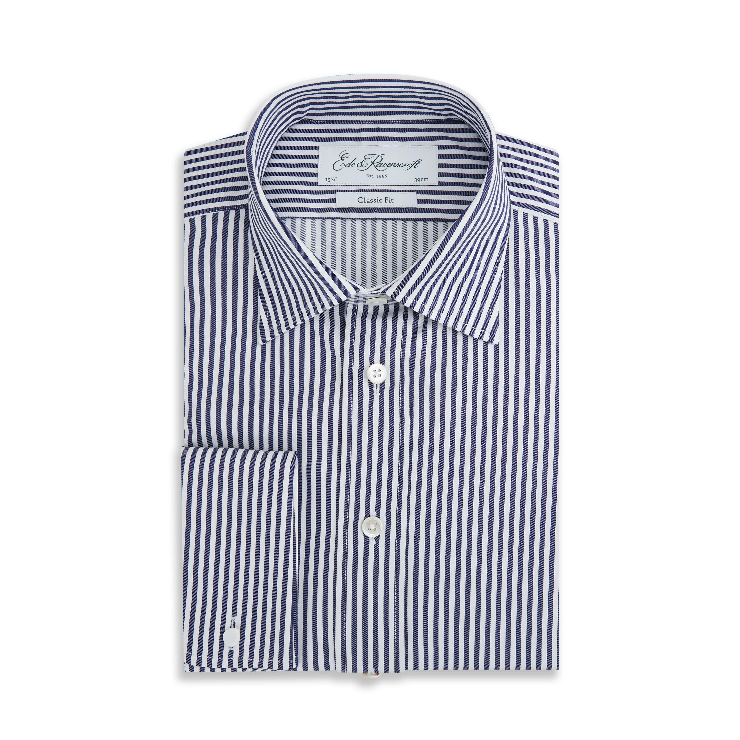 Ainsley Navy White Bengal Stripe Shirt