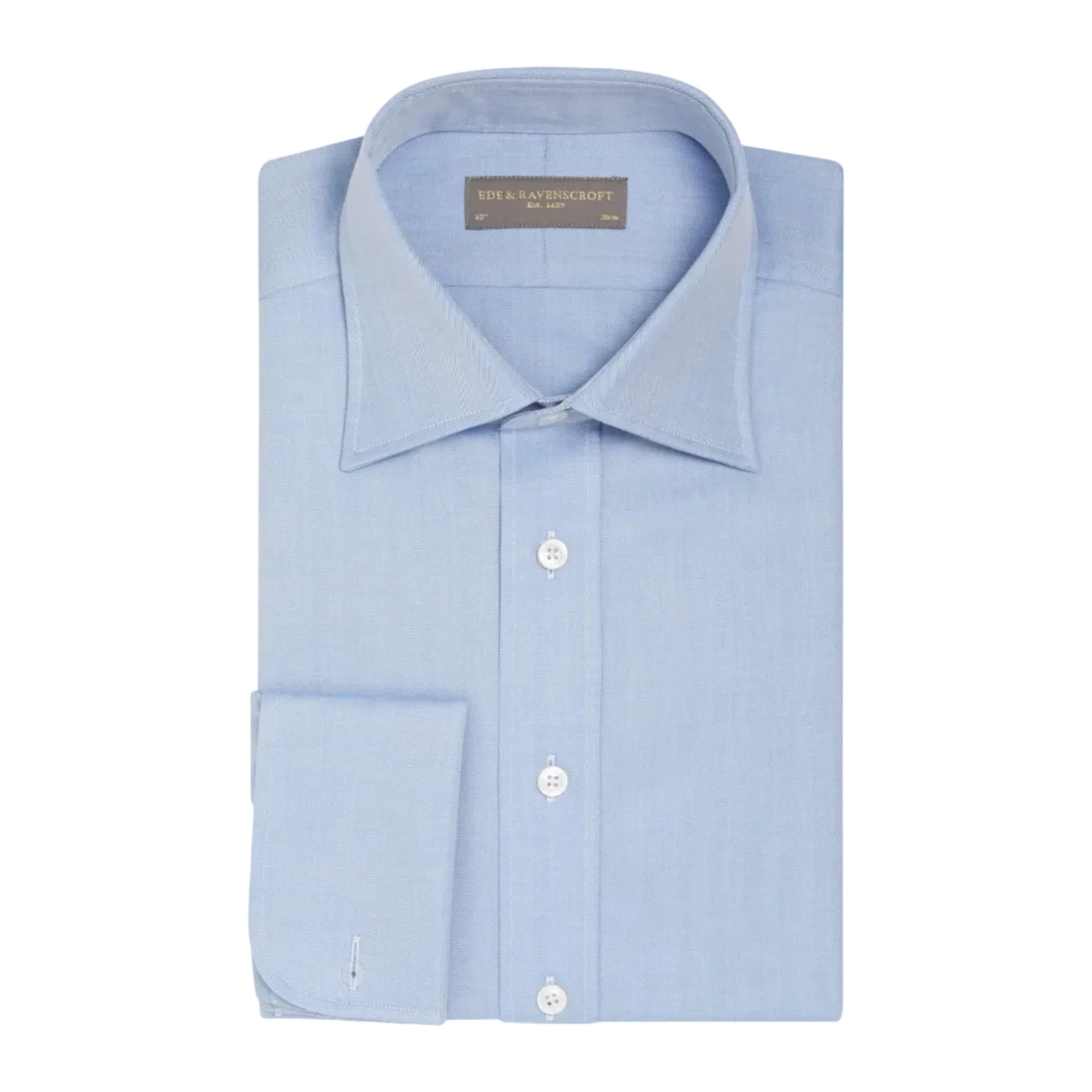 Ainsley Pale Blue Herringbone Shirt