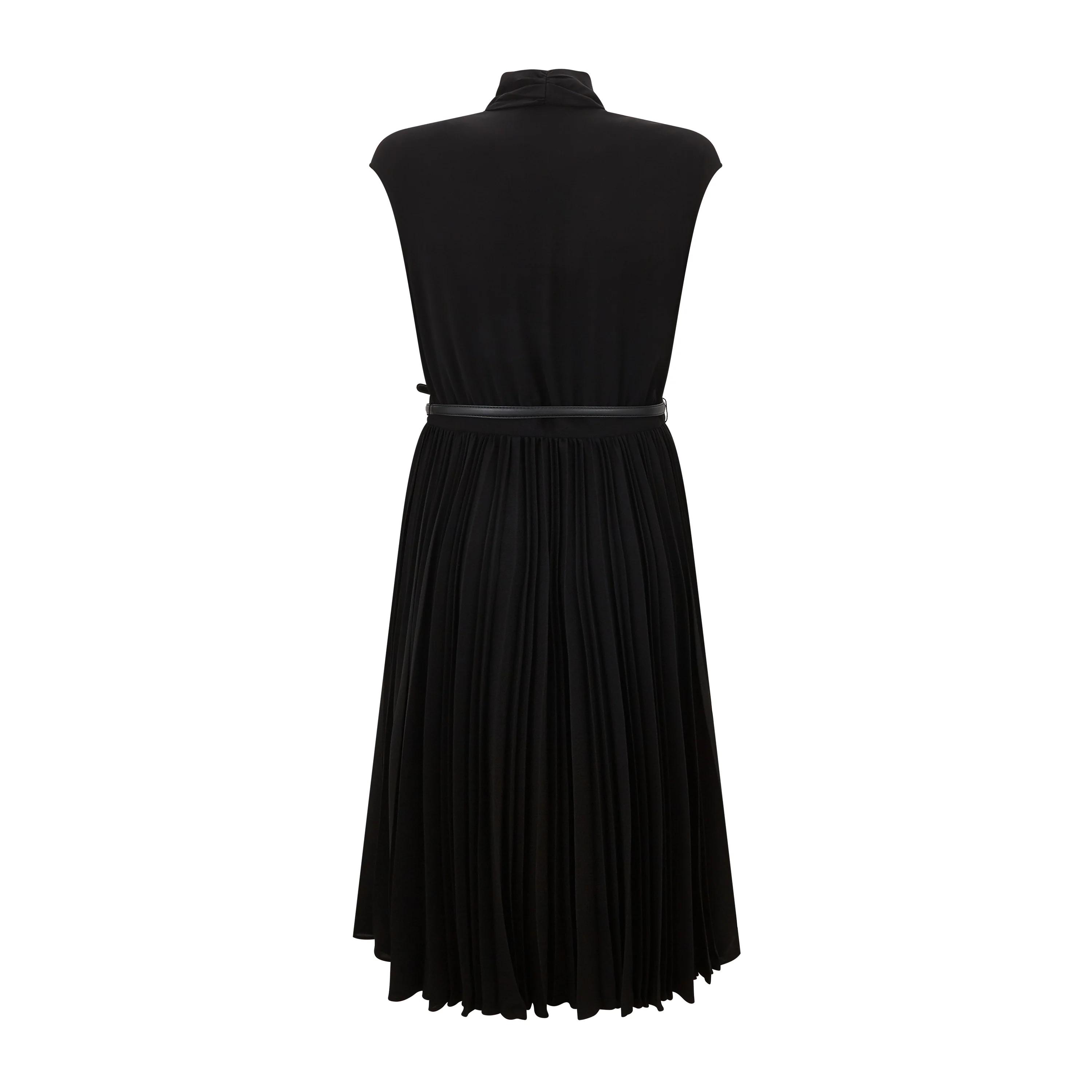 Albino Tailored Belted Plisse Cady Dress - Image 2