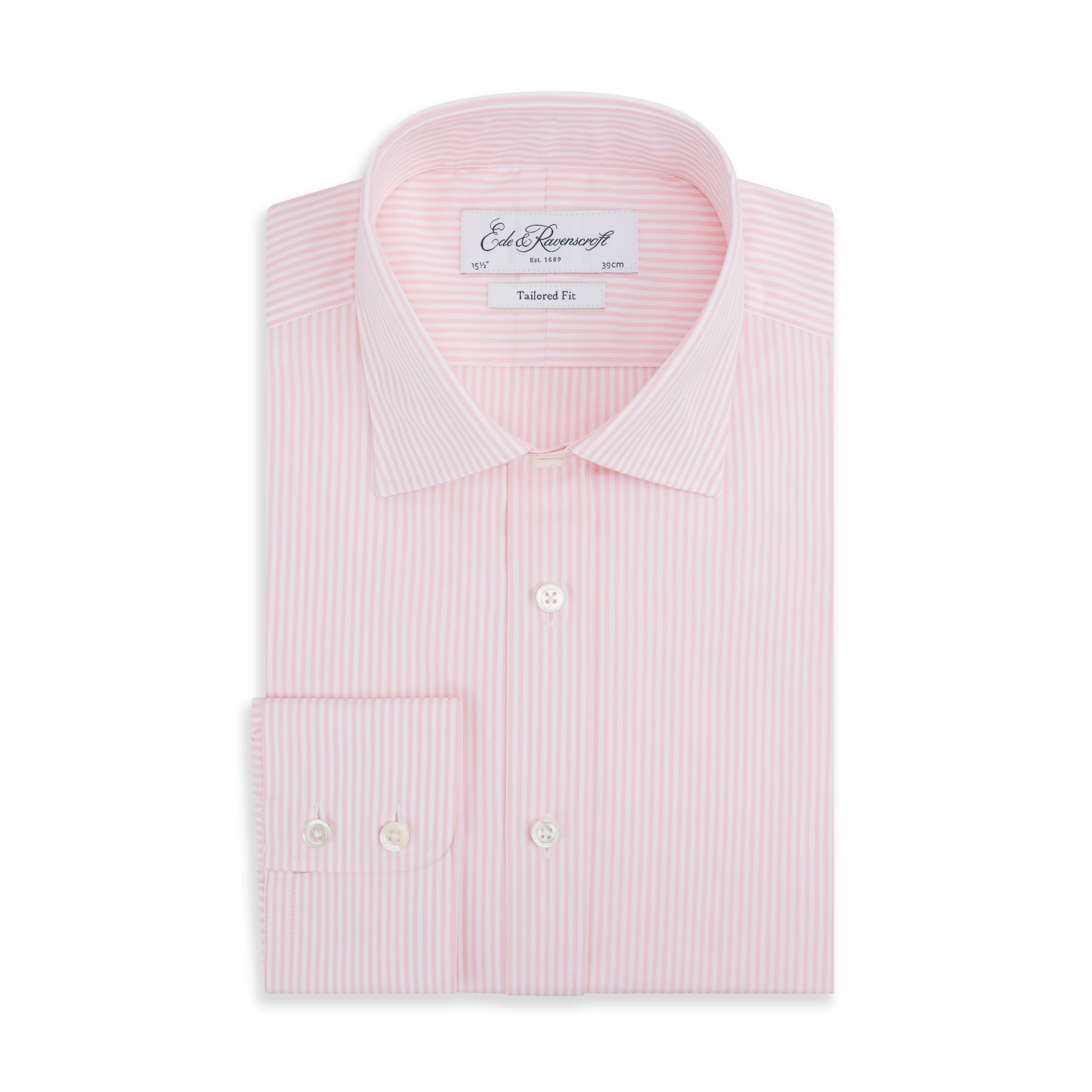 Alex Pink and White Bengal Stripe Shirt