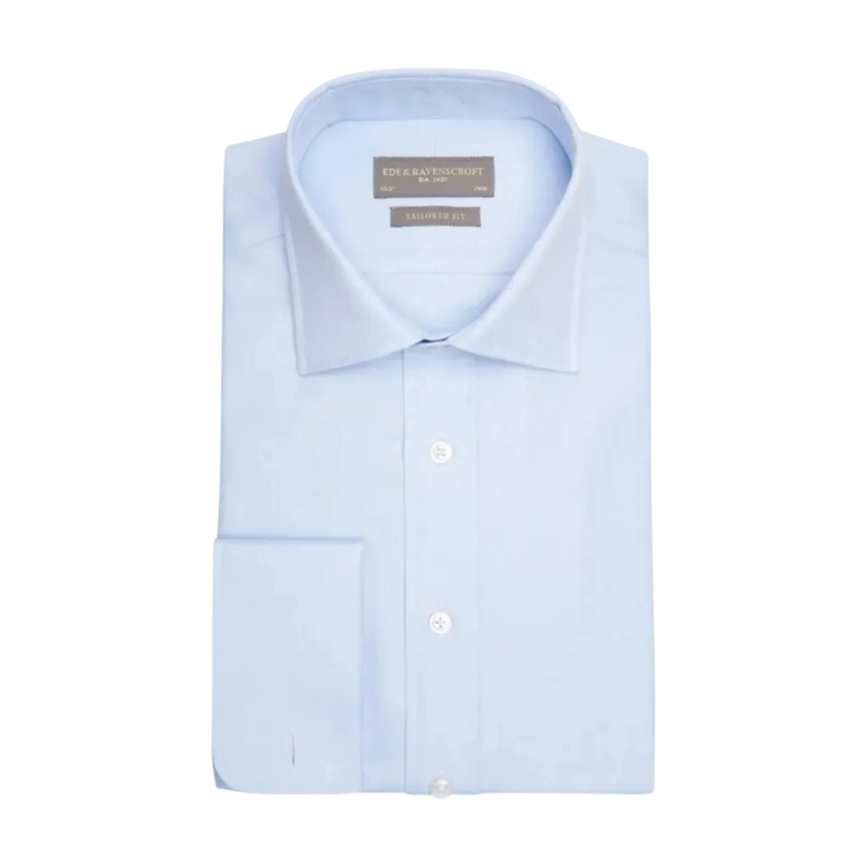 Andrew Pale Blue Herringbone Shirt