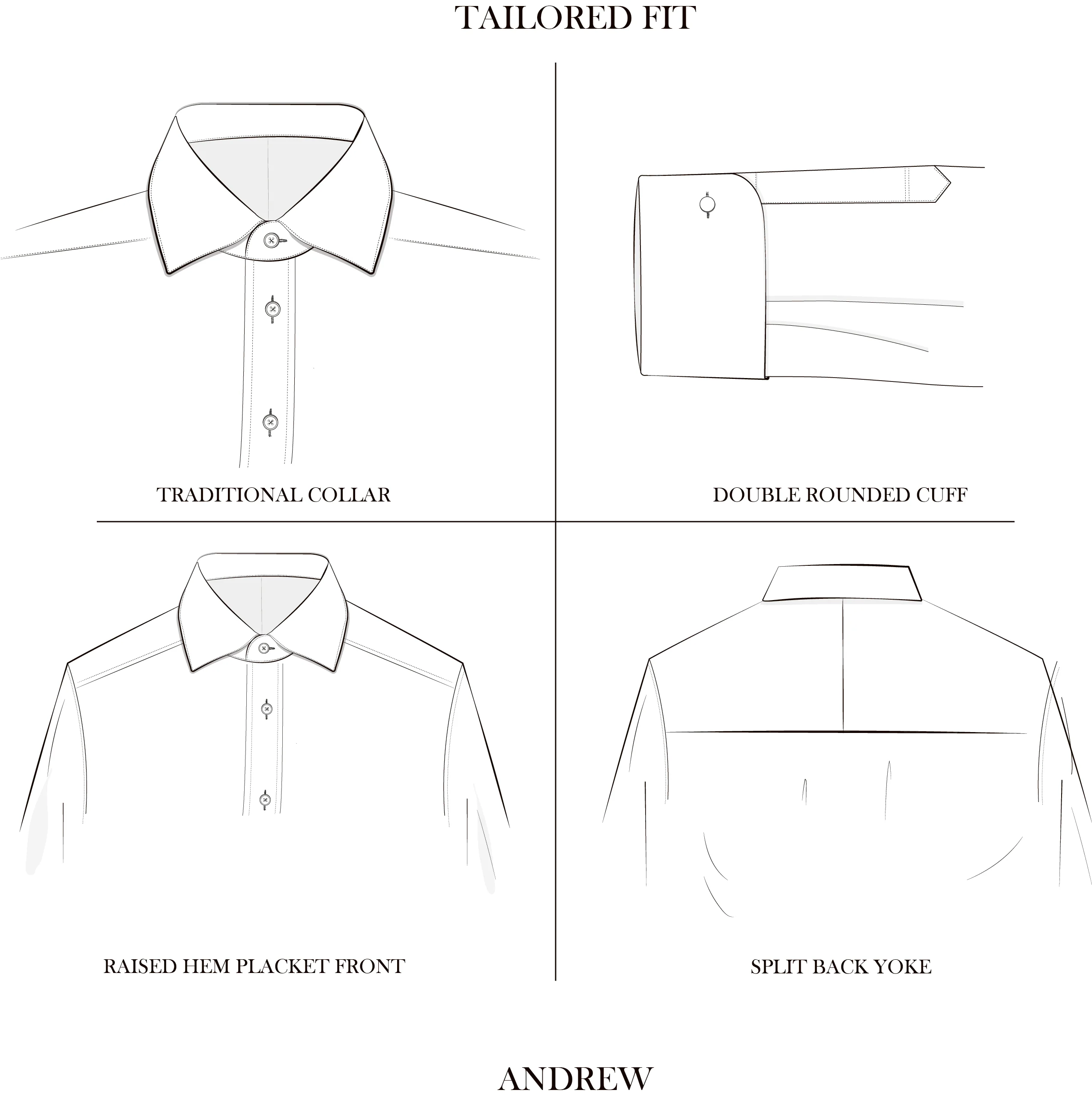 Andrew Blue Twill Shirt - Image 2