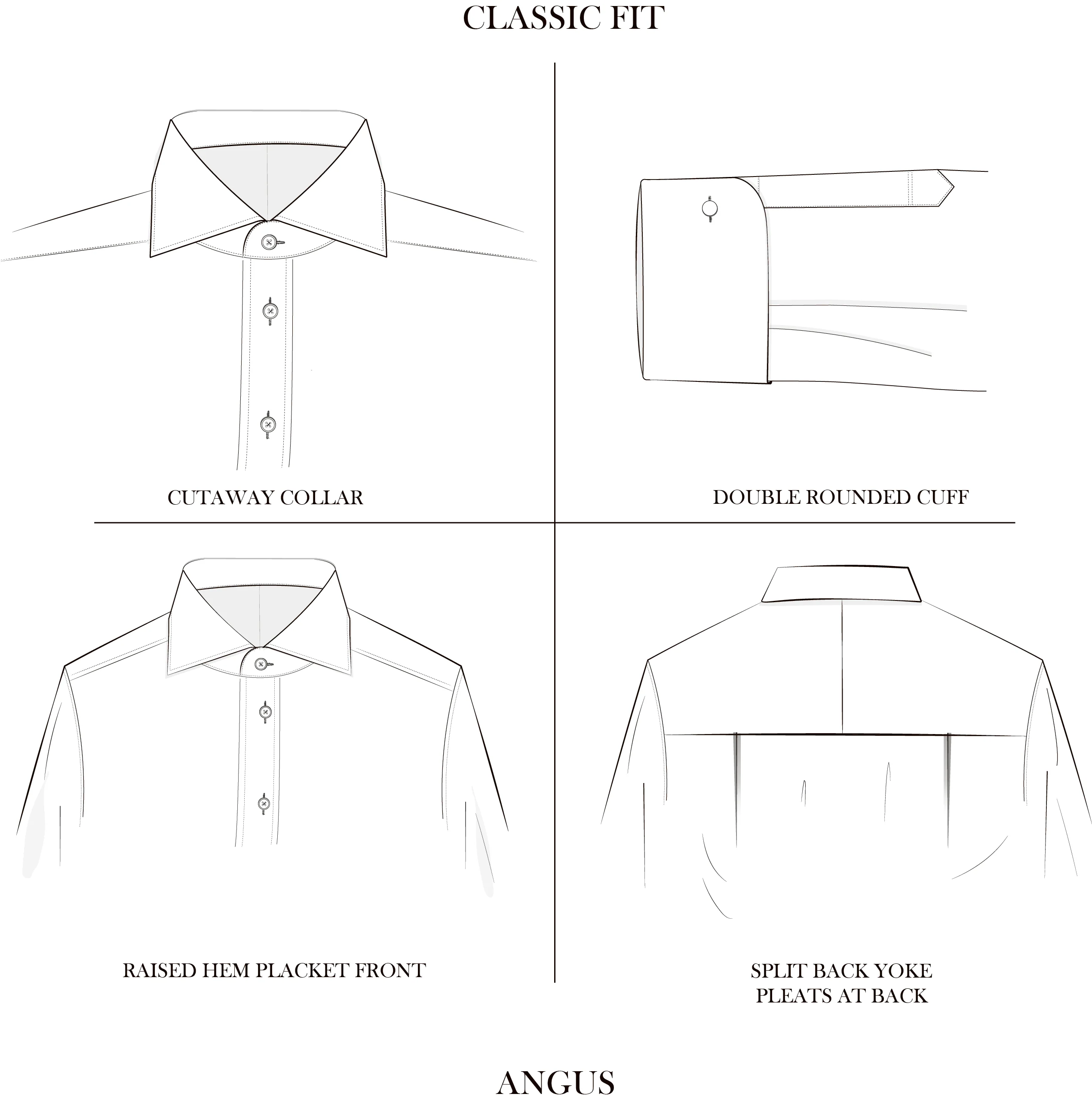 ANGUS WHITE HERRINGBONE SHIRT - Image 2