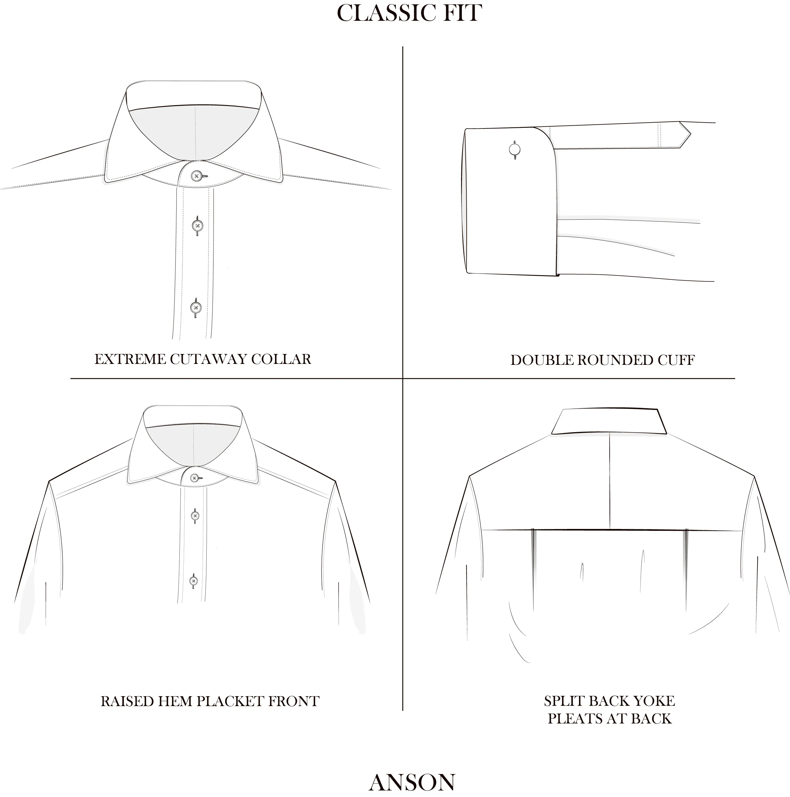 Anson Navy White Barre Stripe Shirt - Image 3