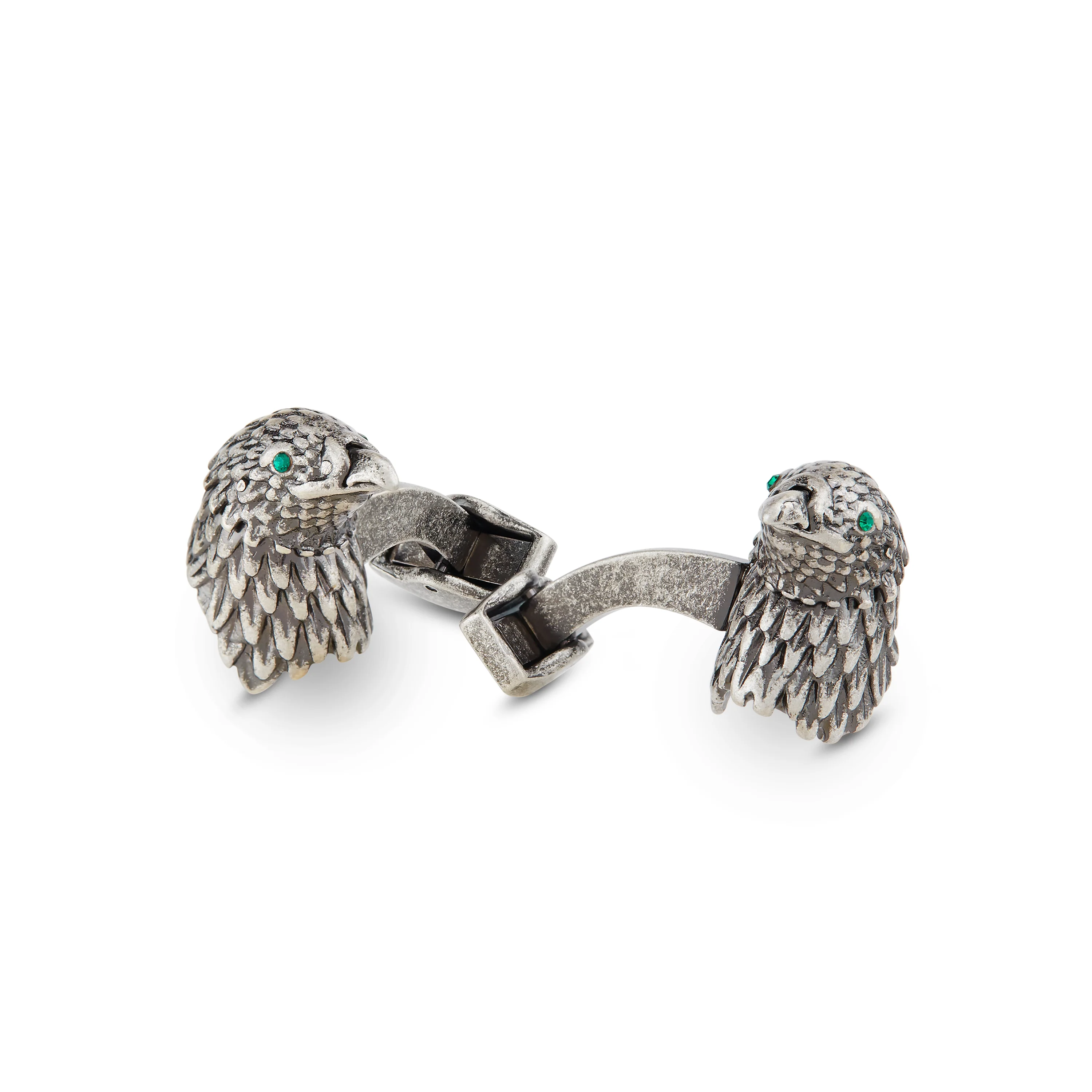 Antique Silver Raven Cufflinks - Image 2