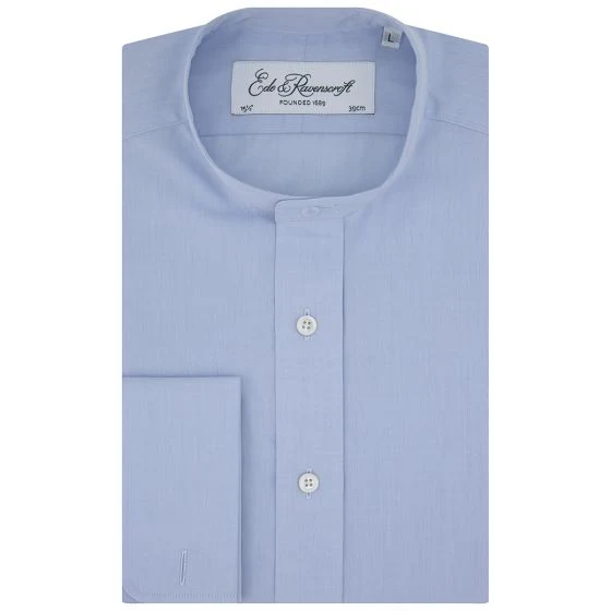 Anton Pale Blue Two Fold Cotton Poplin Tunic Shirt