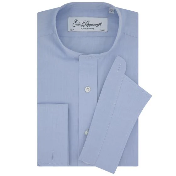 Anton Pale Blue Two Fold Cotton Poplin Tunic Shirt - Image 2
