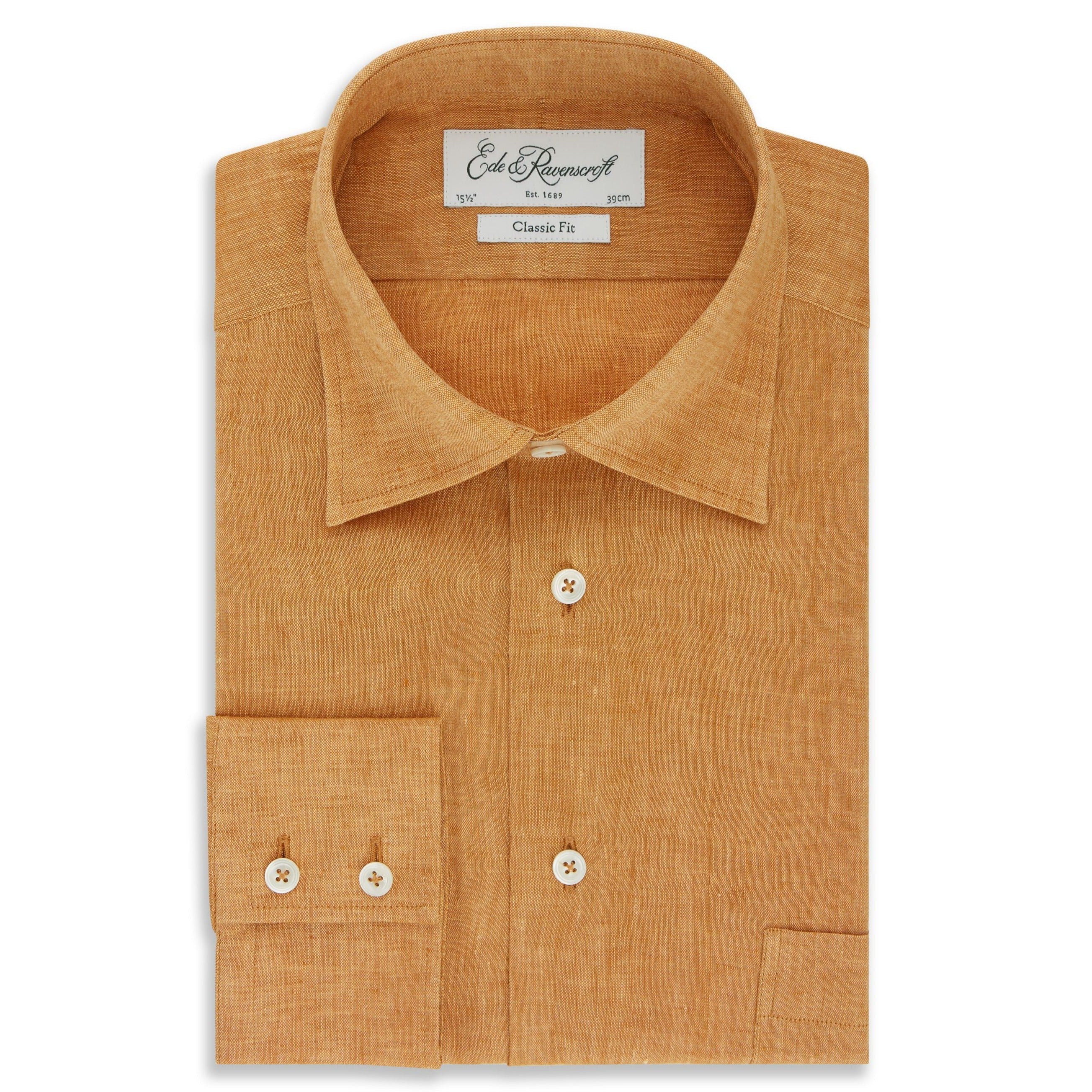 Aragon Orange Linen Shirt