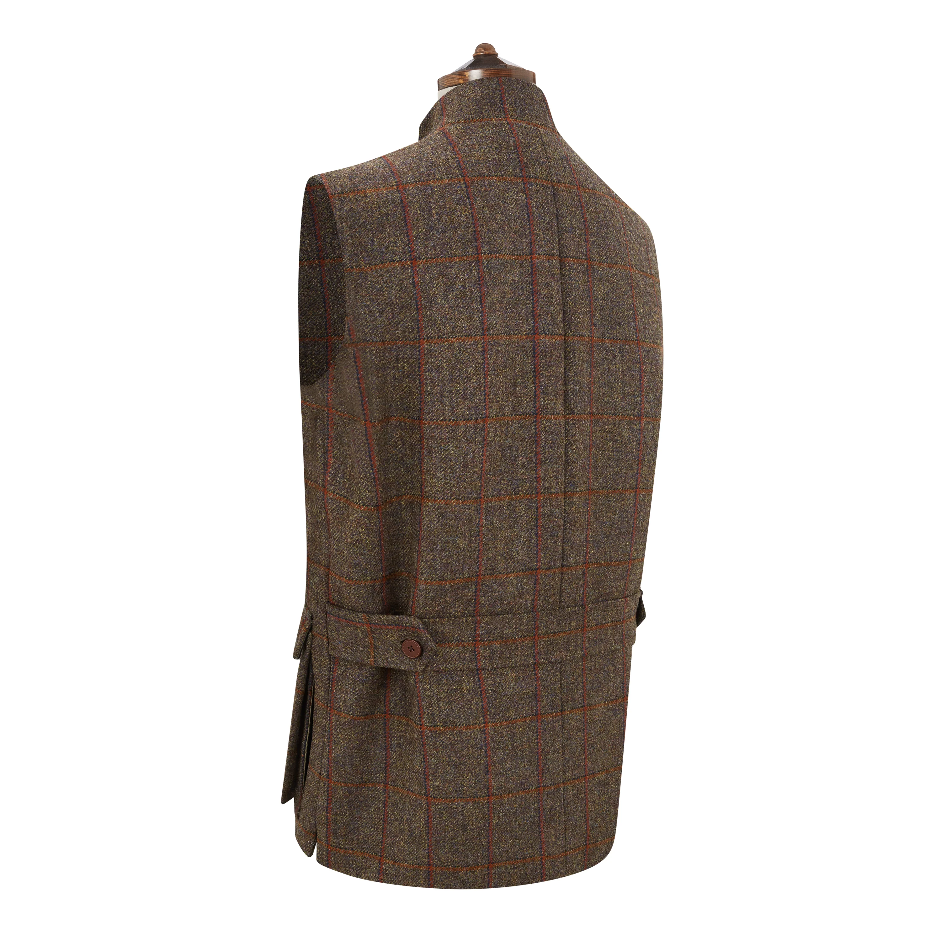 Arthur Green Rust Check Tweed Gilet - Image 2