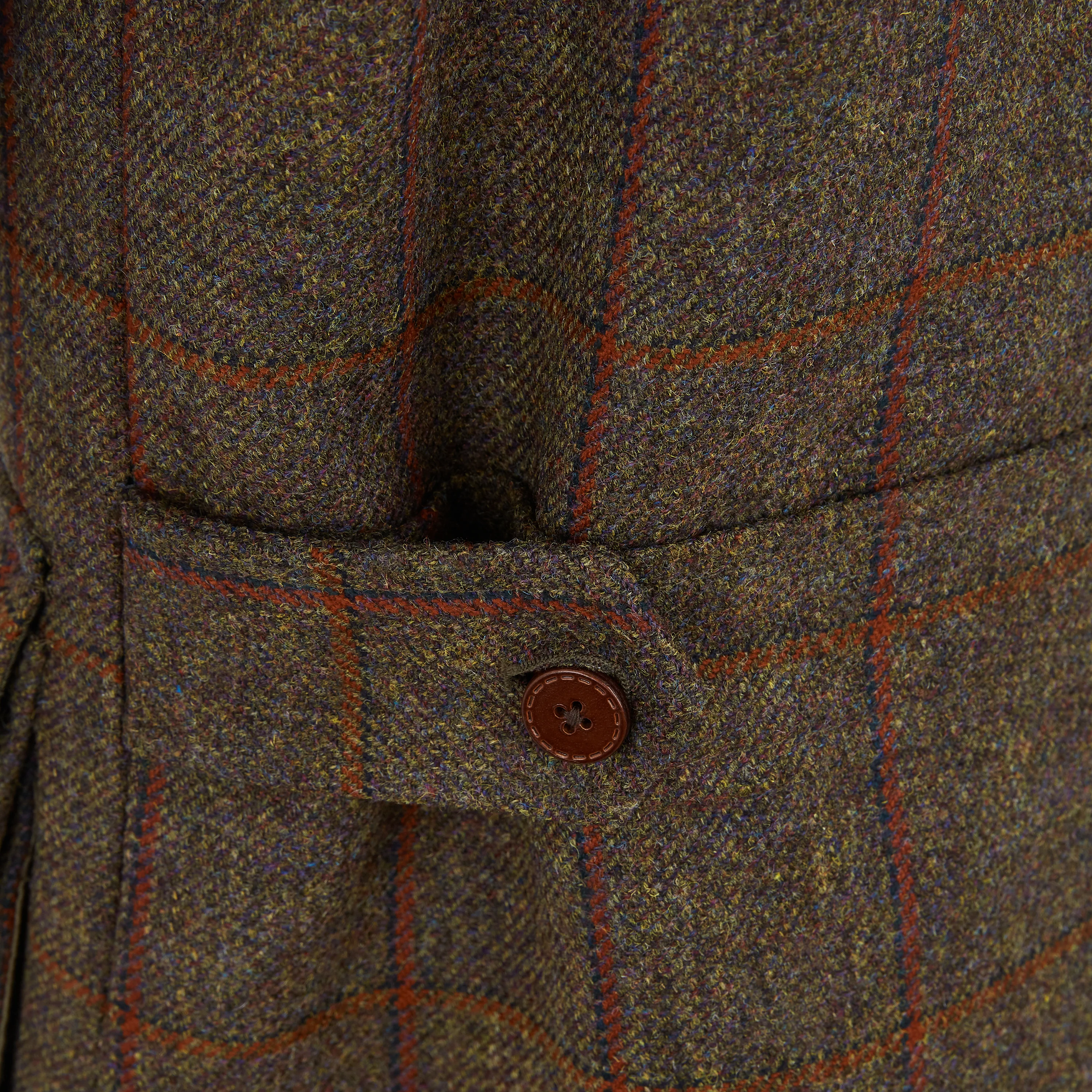 Arthur Green Rust Check Tweed Gilet - Image 3