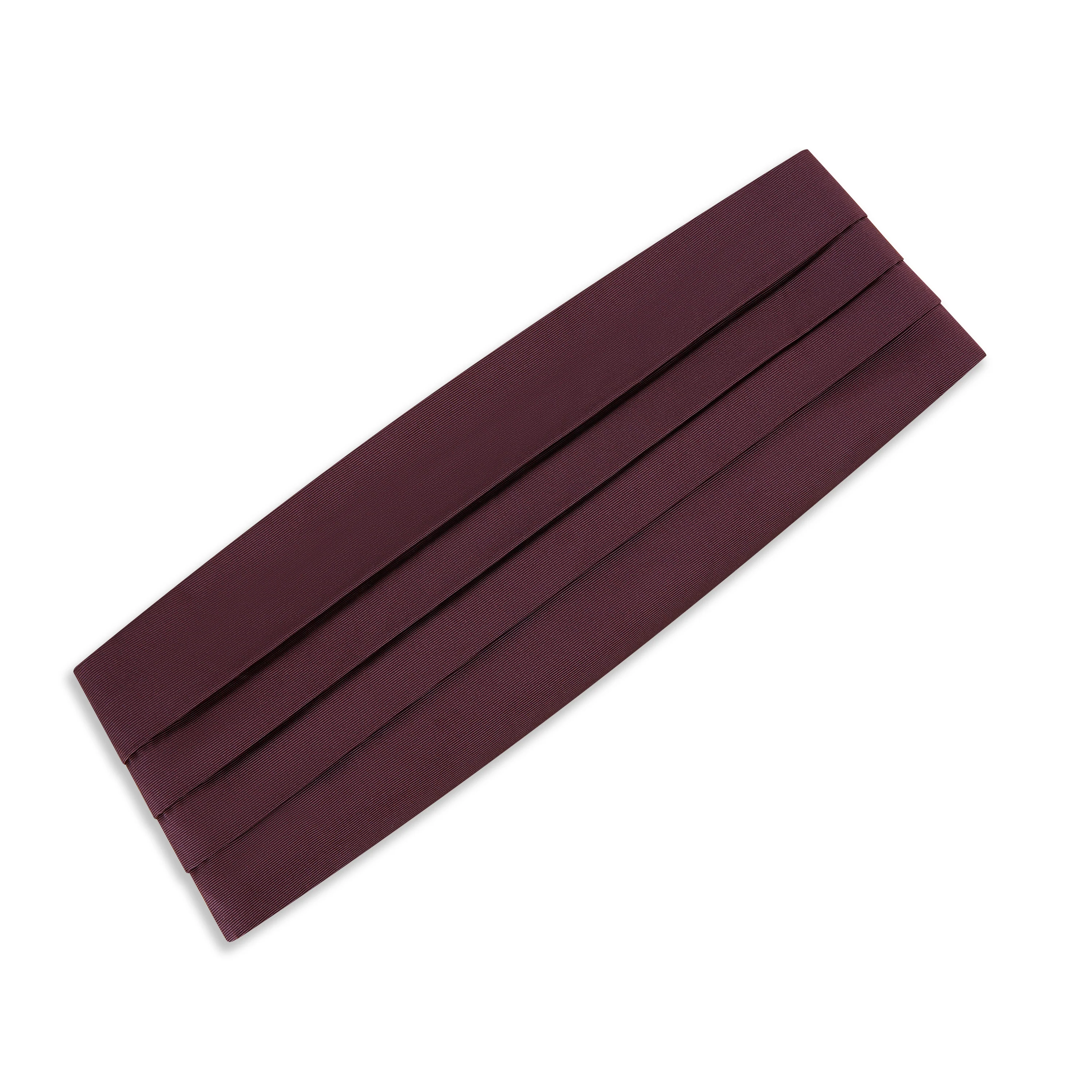 Aubergine Grosgrain Silk and Cotton Cummerbund
