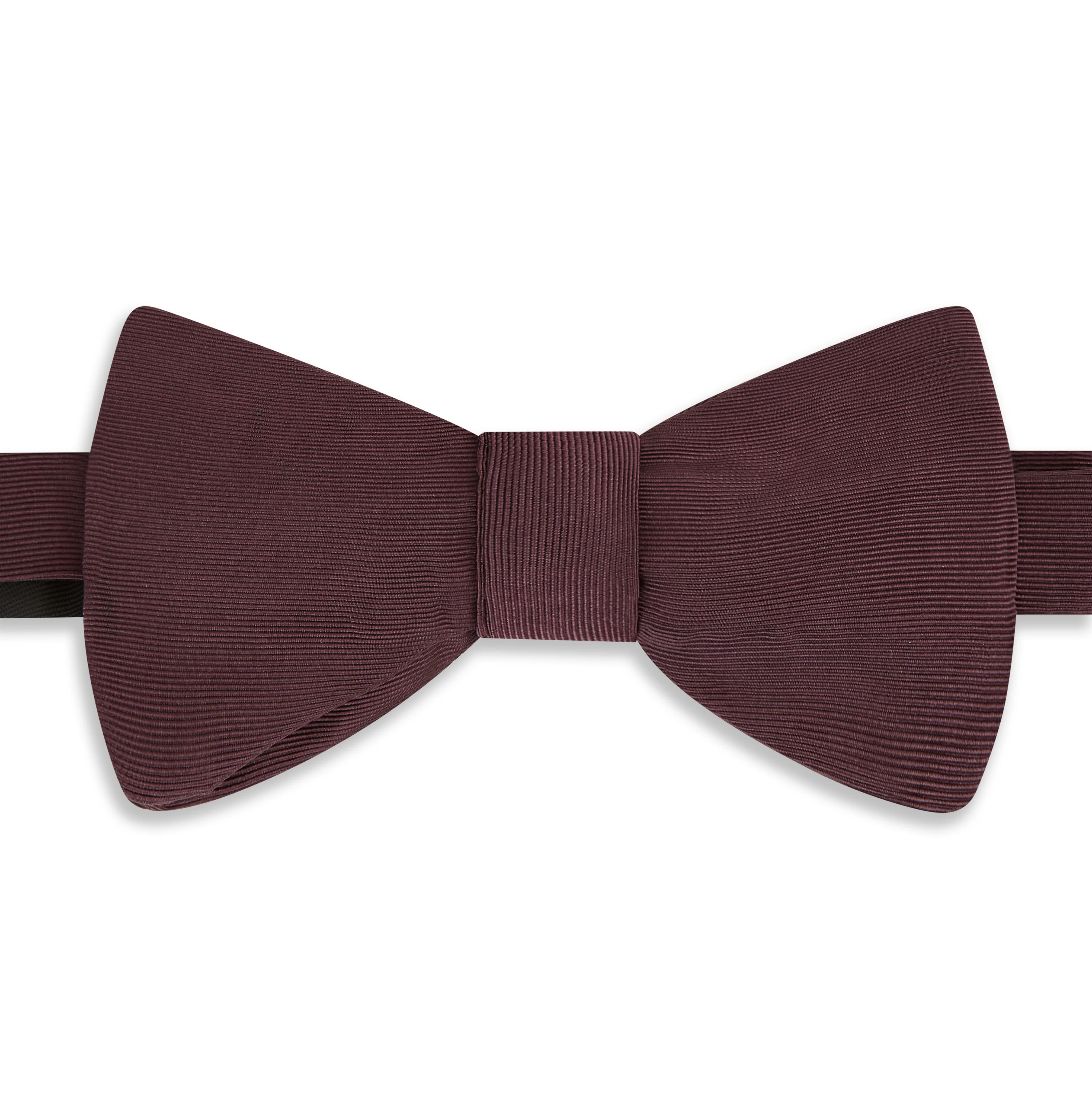Aubergine Grosgrain Silk Cotton Bow Tie