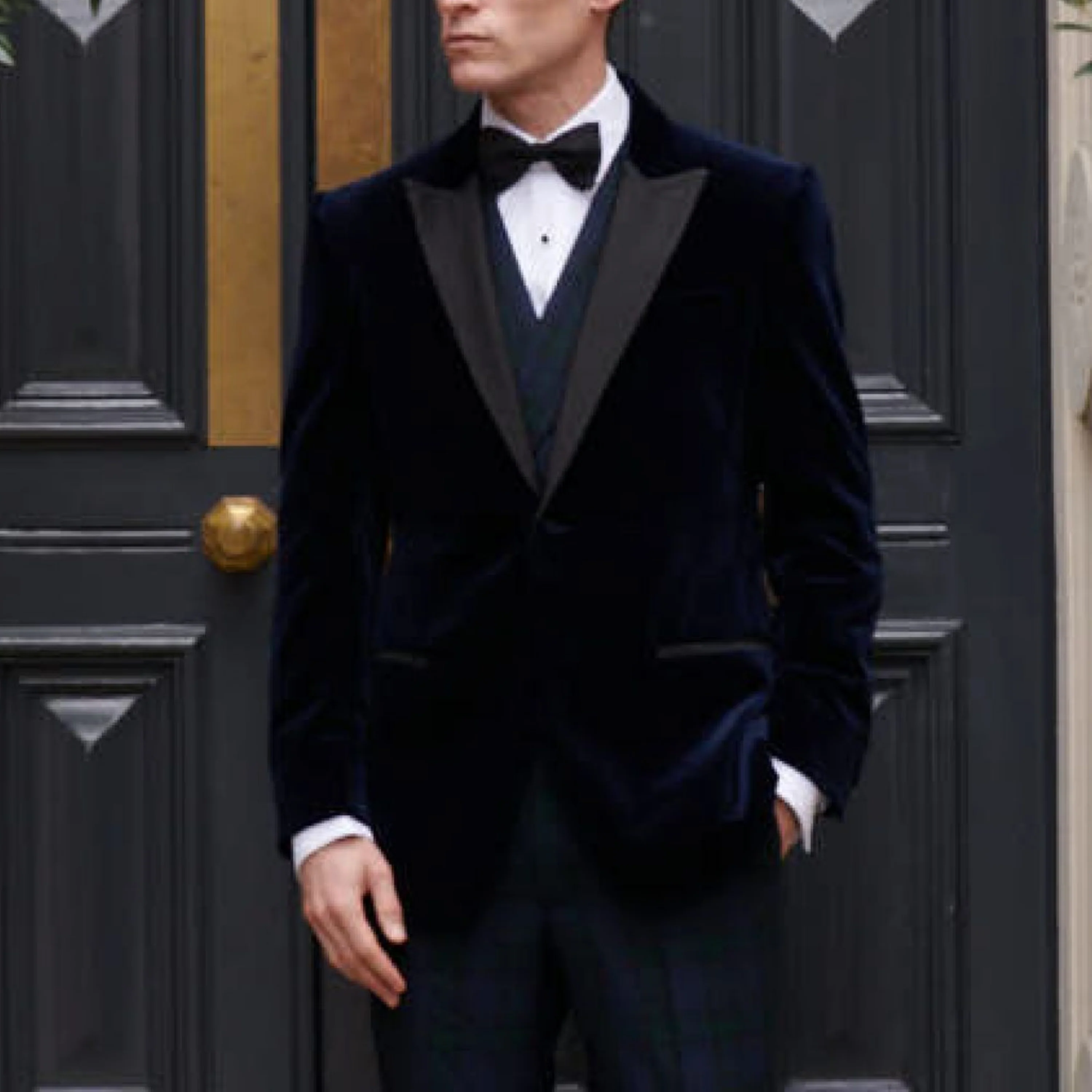 Bailey Navy Velvet Jacket - Image 2