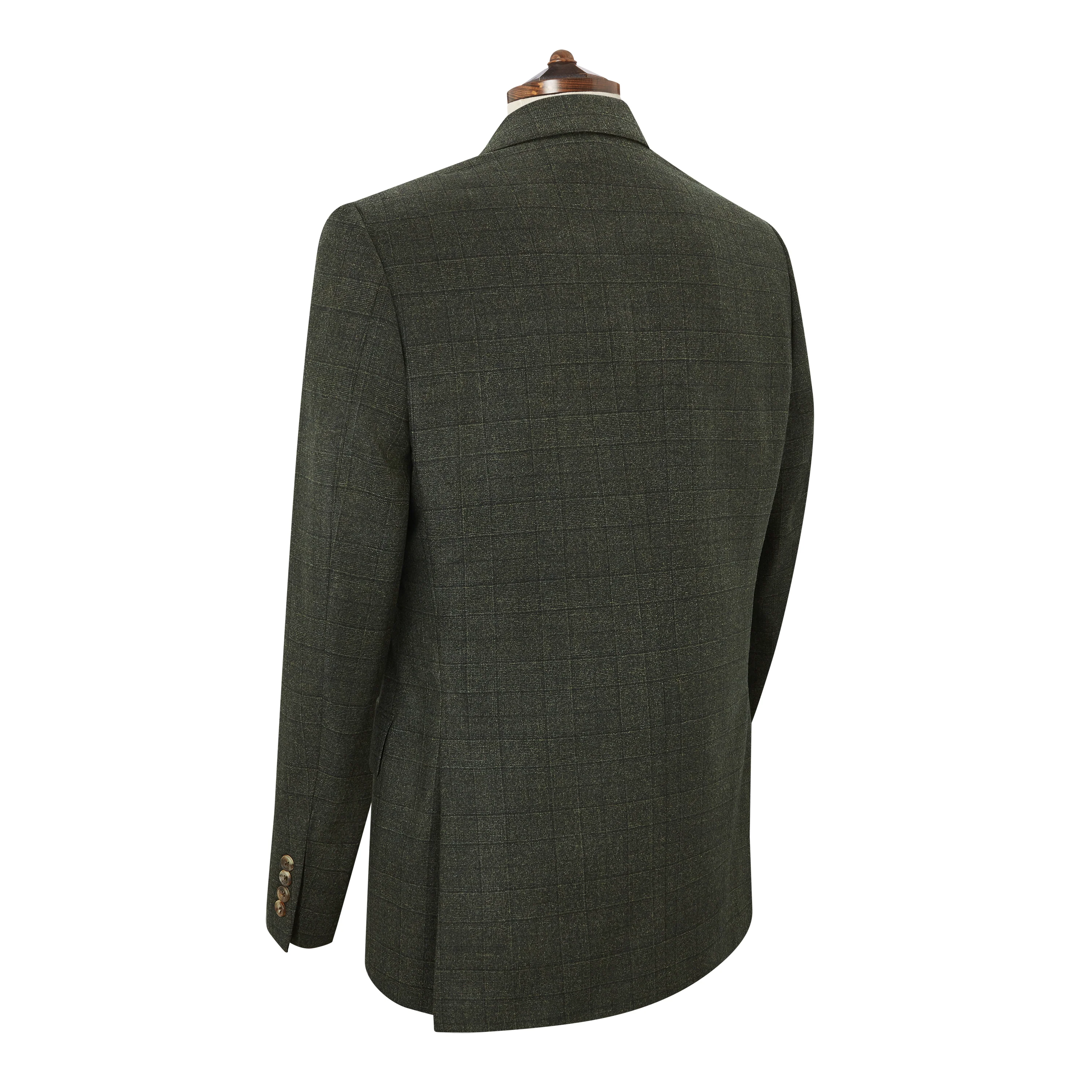 Barnes Green Prince Of Wales Check Flannel Suit - Image 2