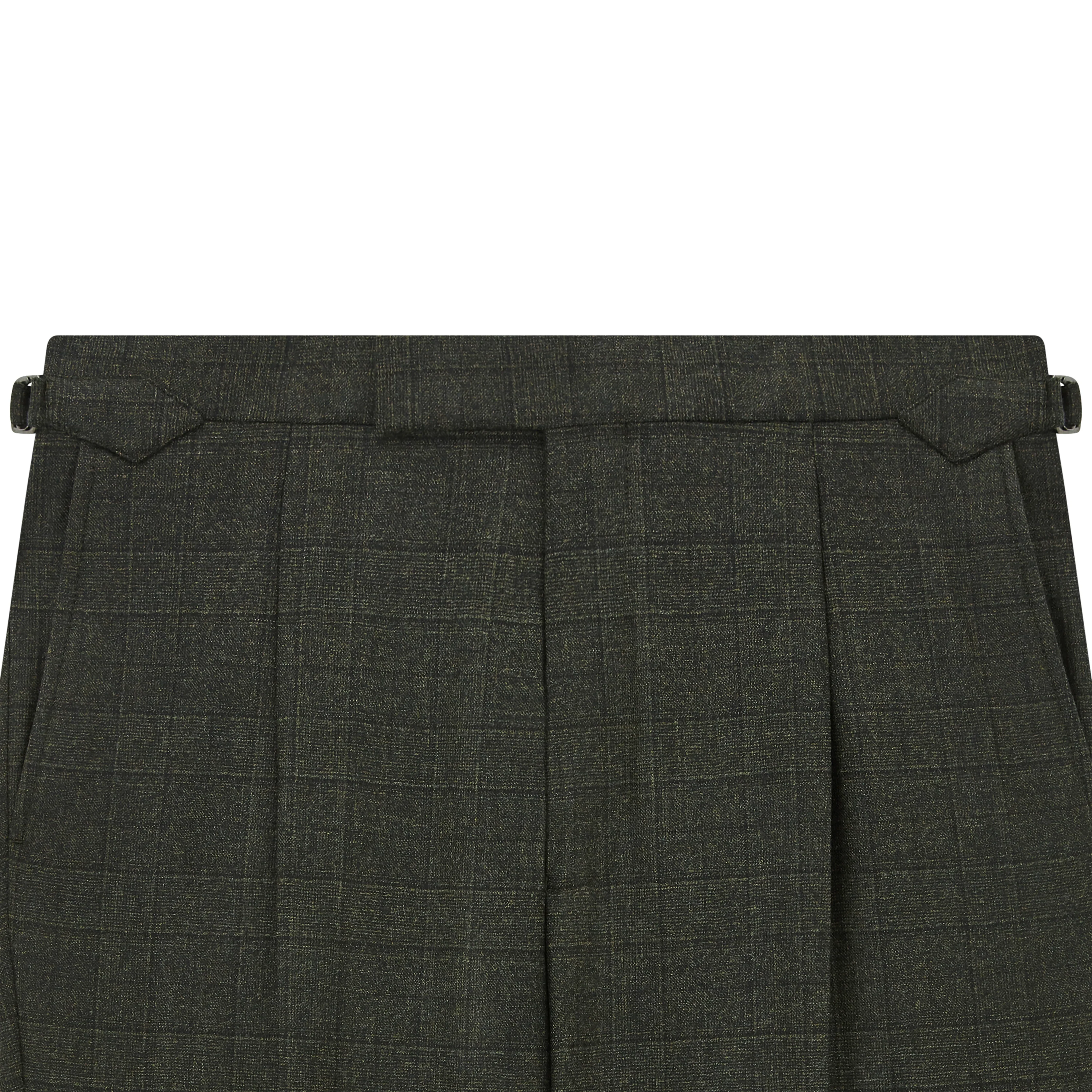 Barnes Green Prince Of Wales Check Flannel Suit - Image 6