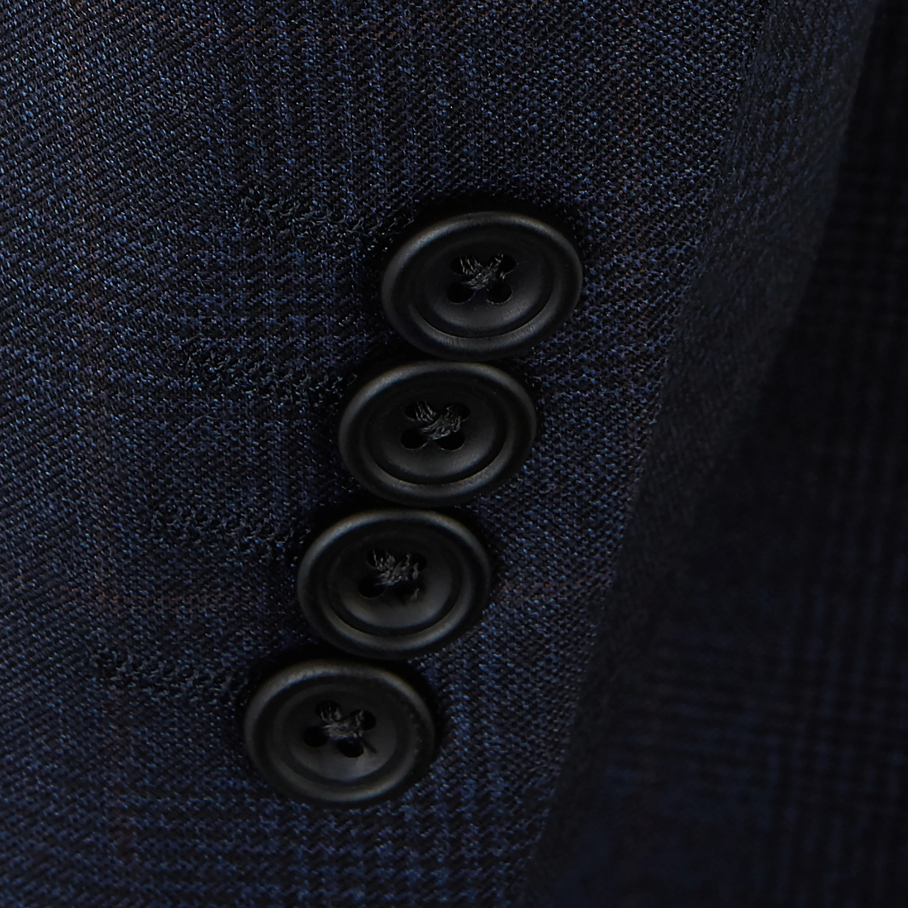 Barnes Light Navy Check Flannel Suit - Image 3