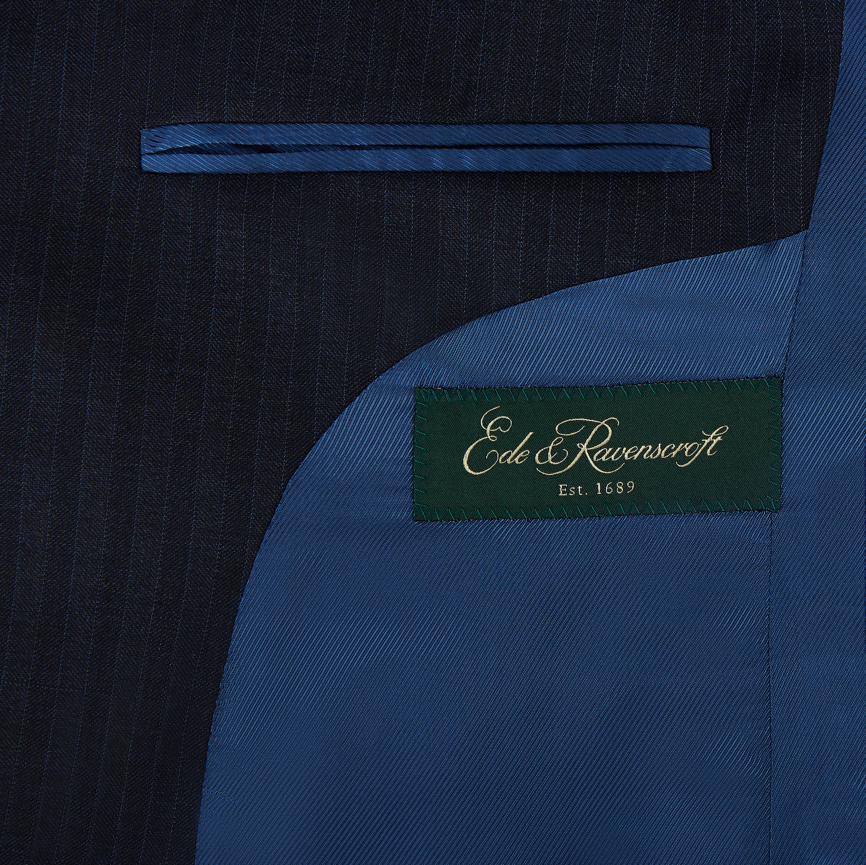 Barnes Light Navy Stripe Flannel Suit - Image 4