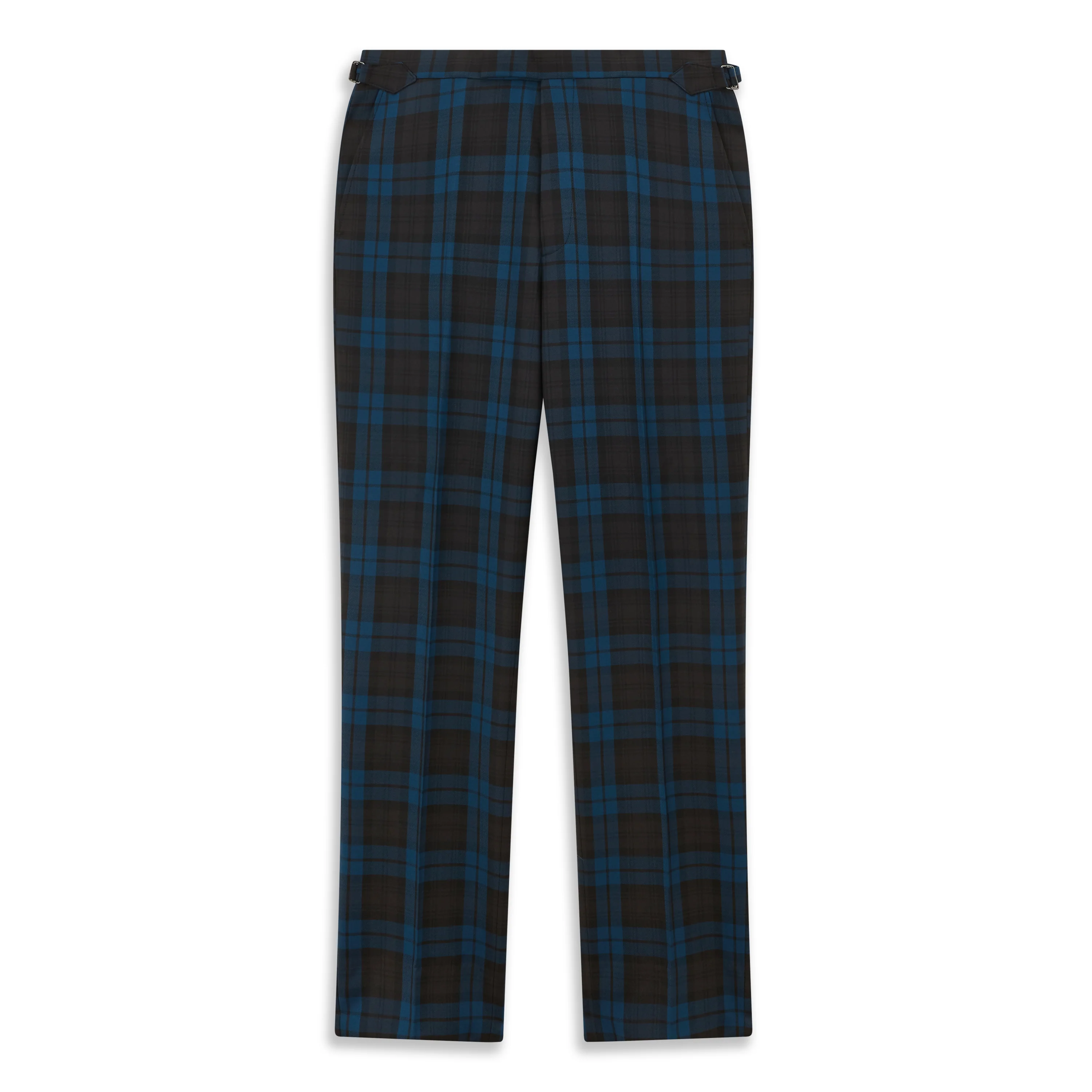 Barney Blue Black Check Evening Trouser - Image 2