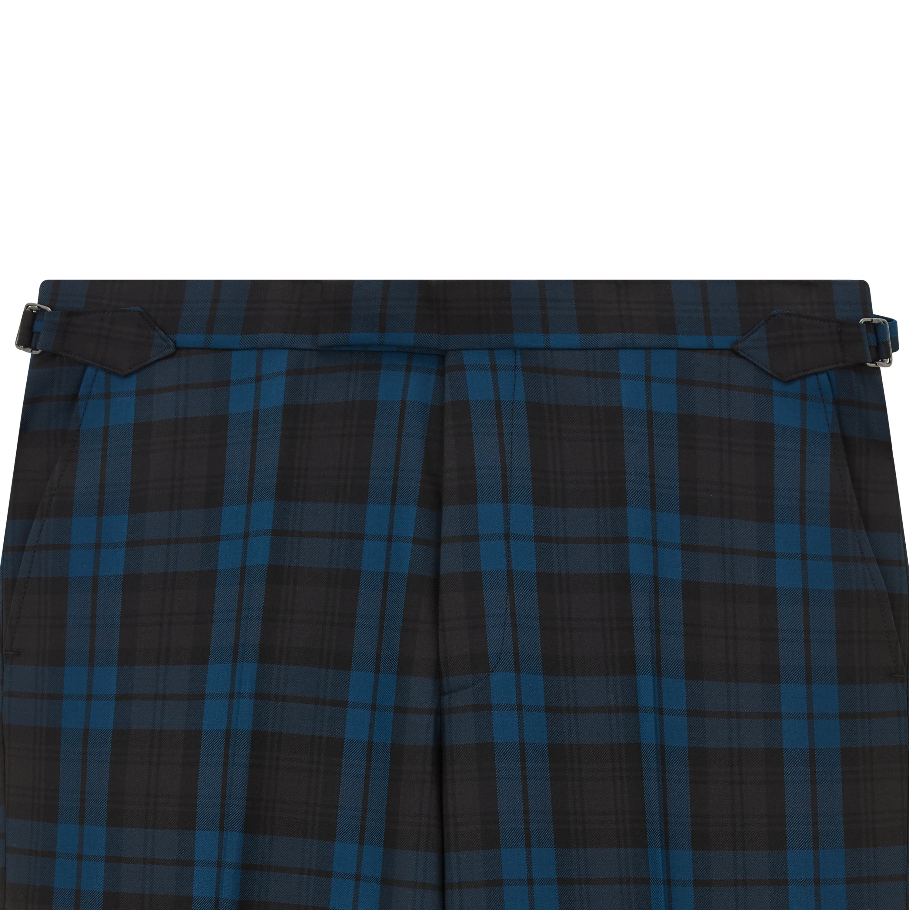 Barney Blue Black Check Evening Trouser - Image 4