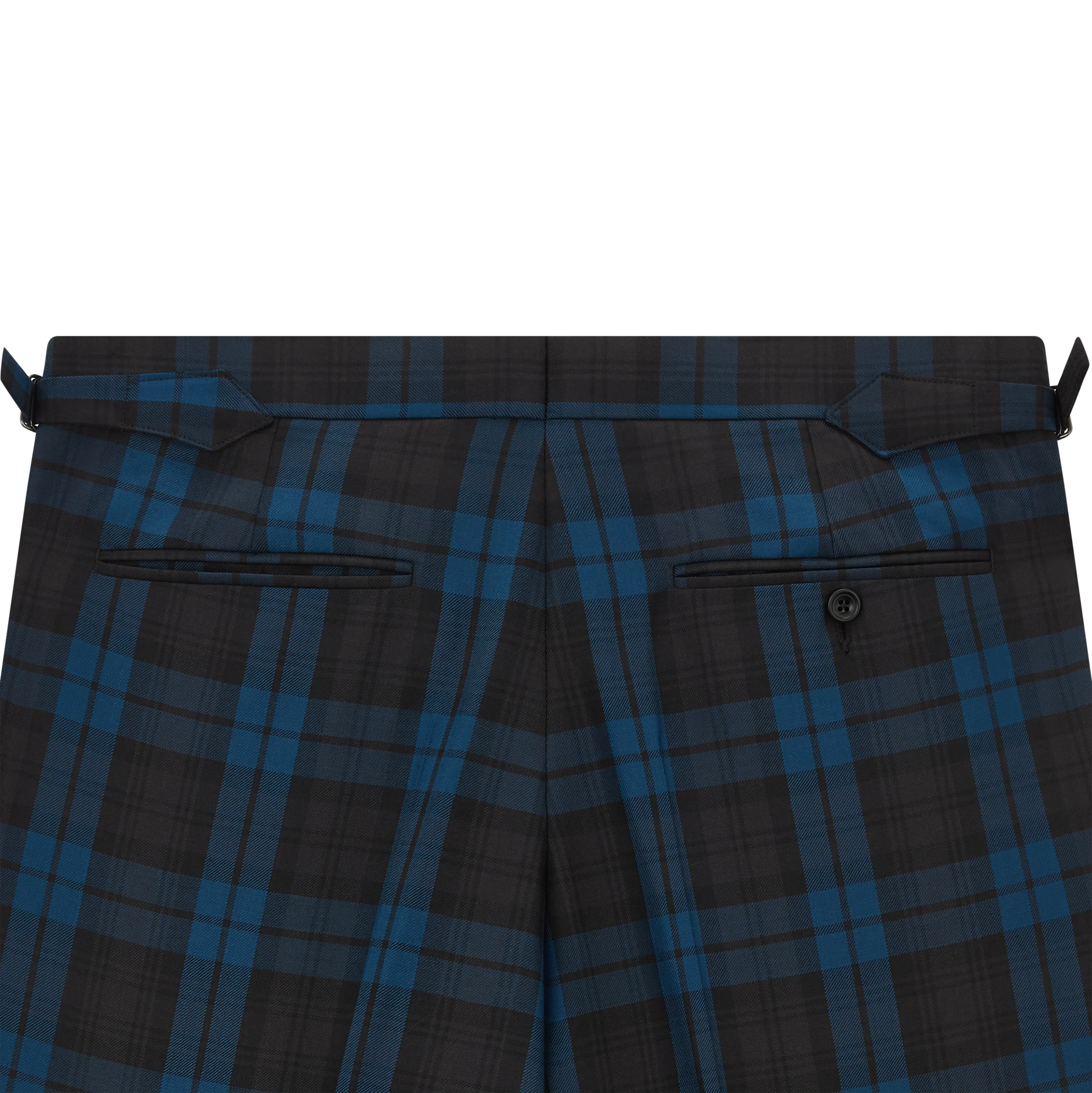 Barney Blue Black Check Evening Trouser - Image 5