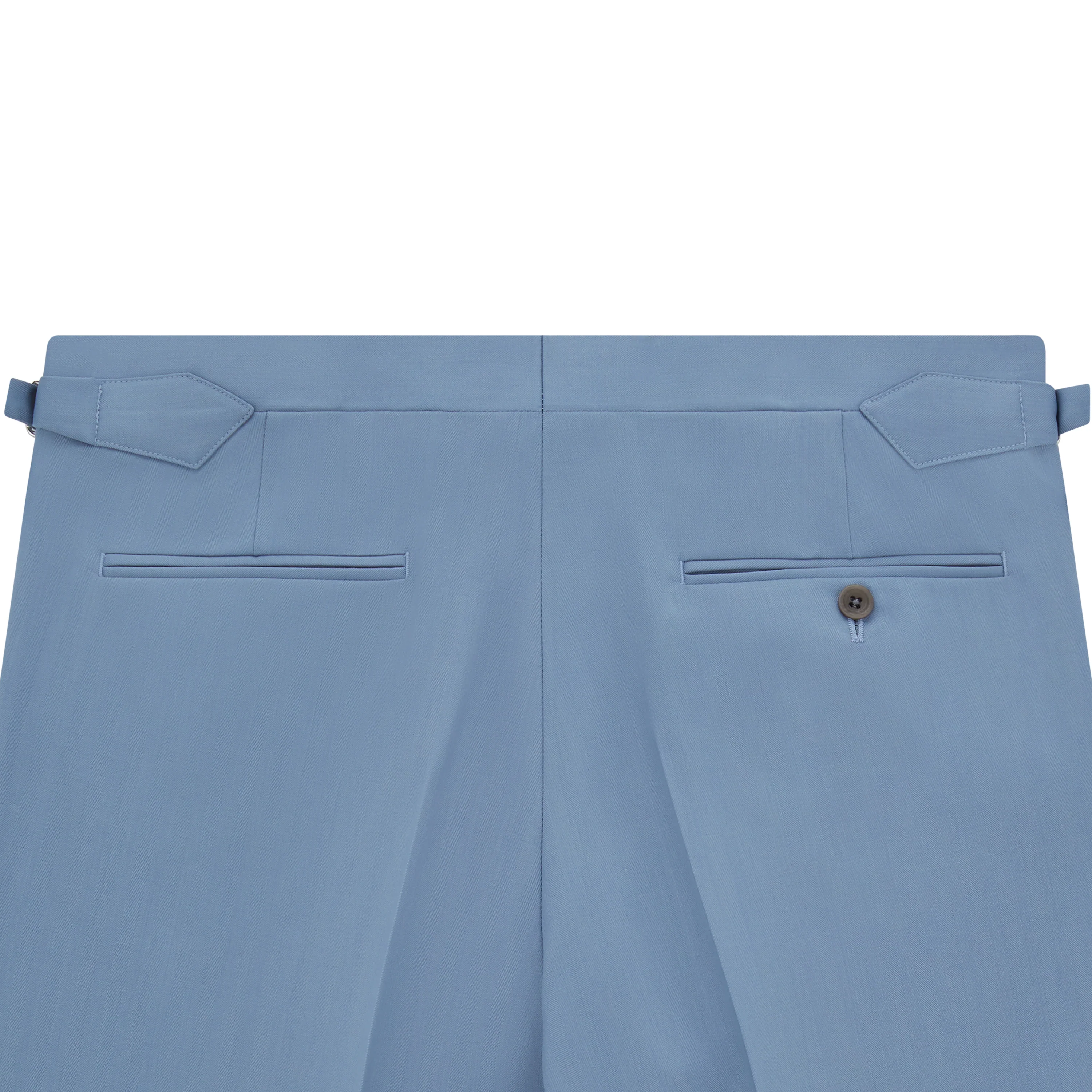 Barney Blue Herringbone Trouser - Image 5