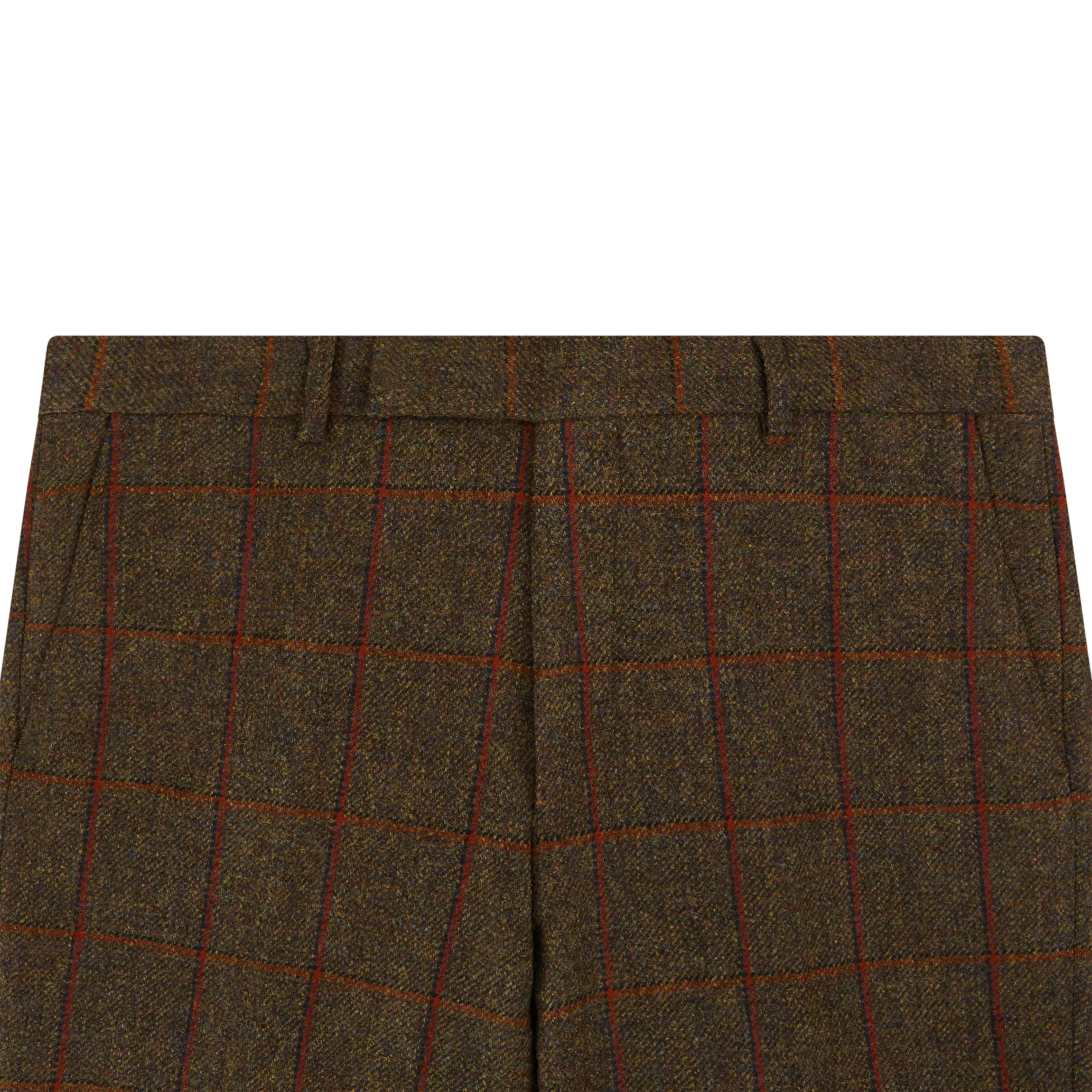 Barney Green Rust Windowpane Tweed Trouser - Image 3