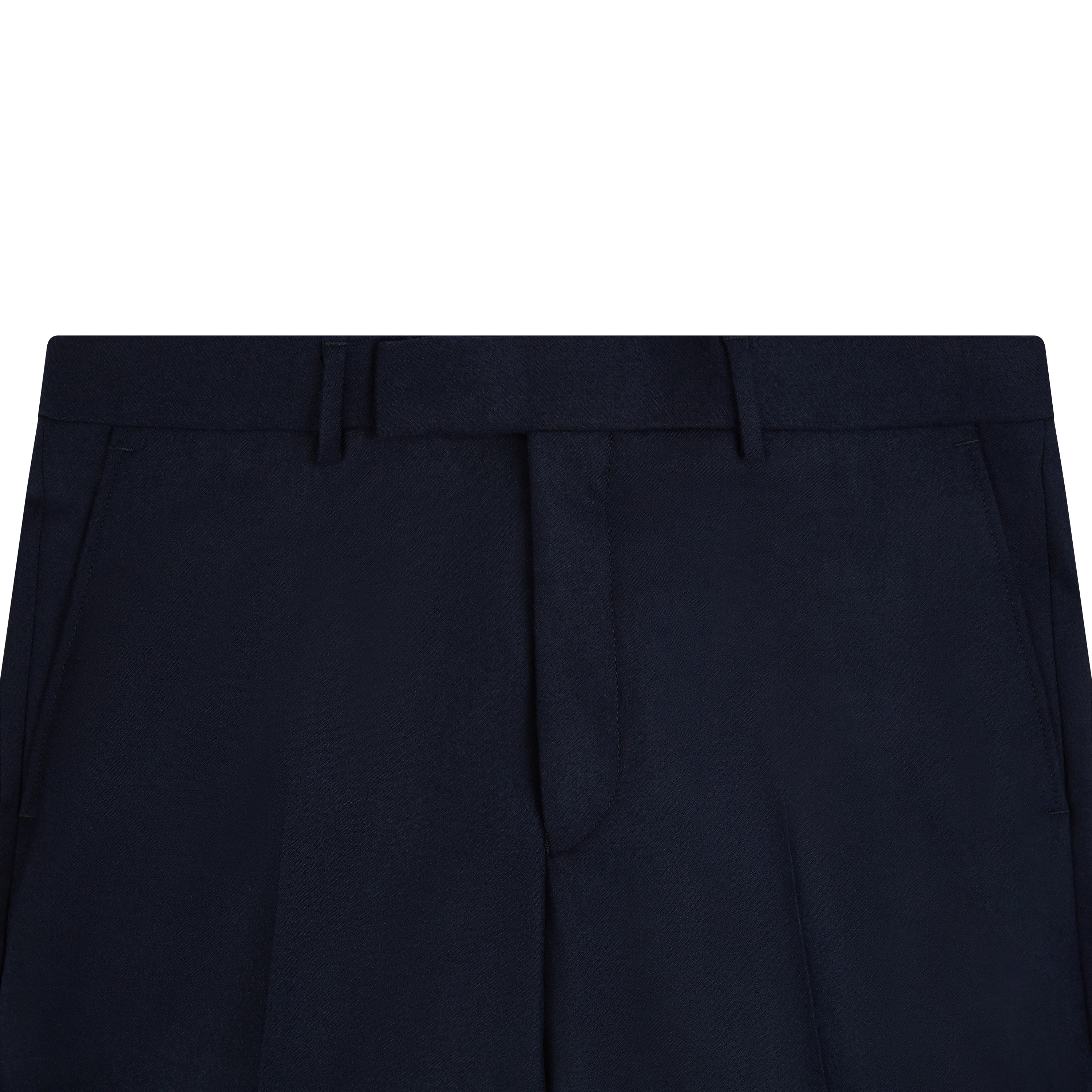 Barney Navy Flannel Trousers - Image 4