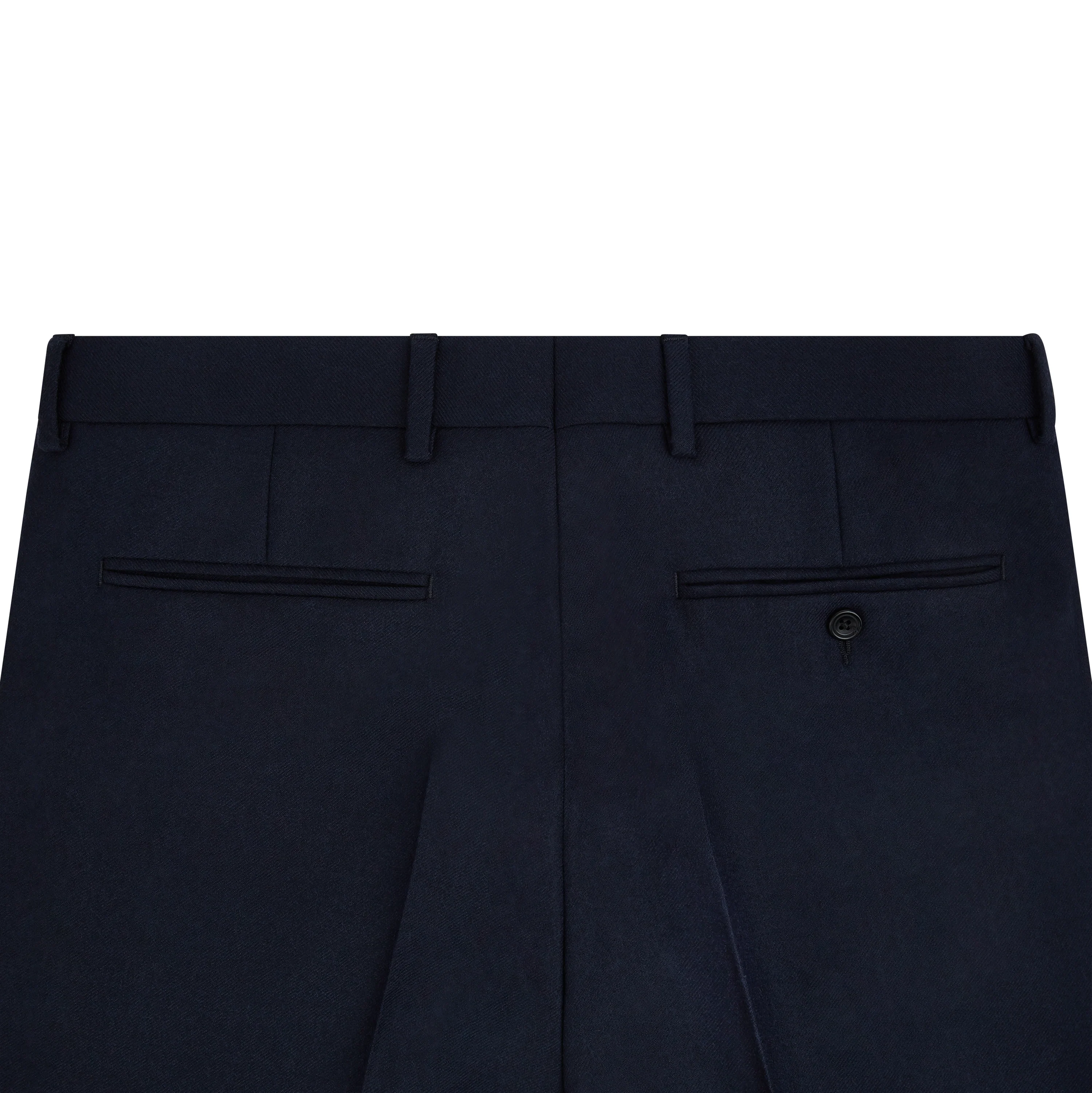Barney Navy Flannel Trousers - Image 5