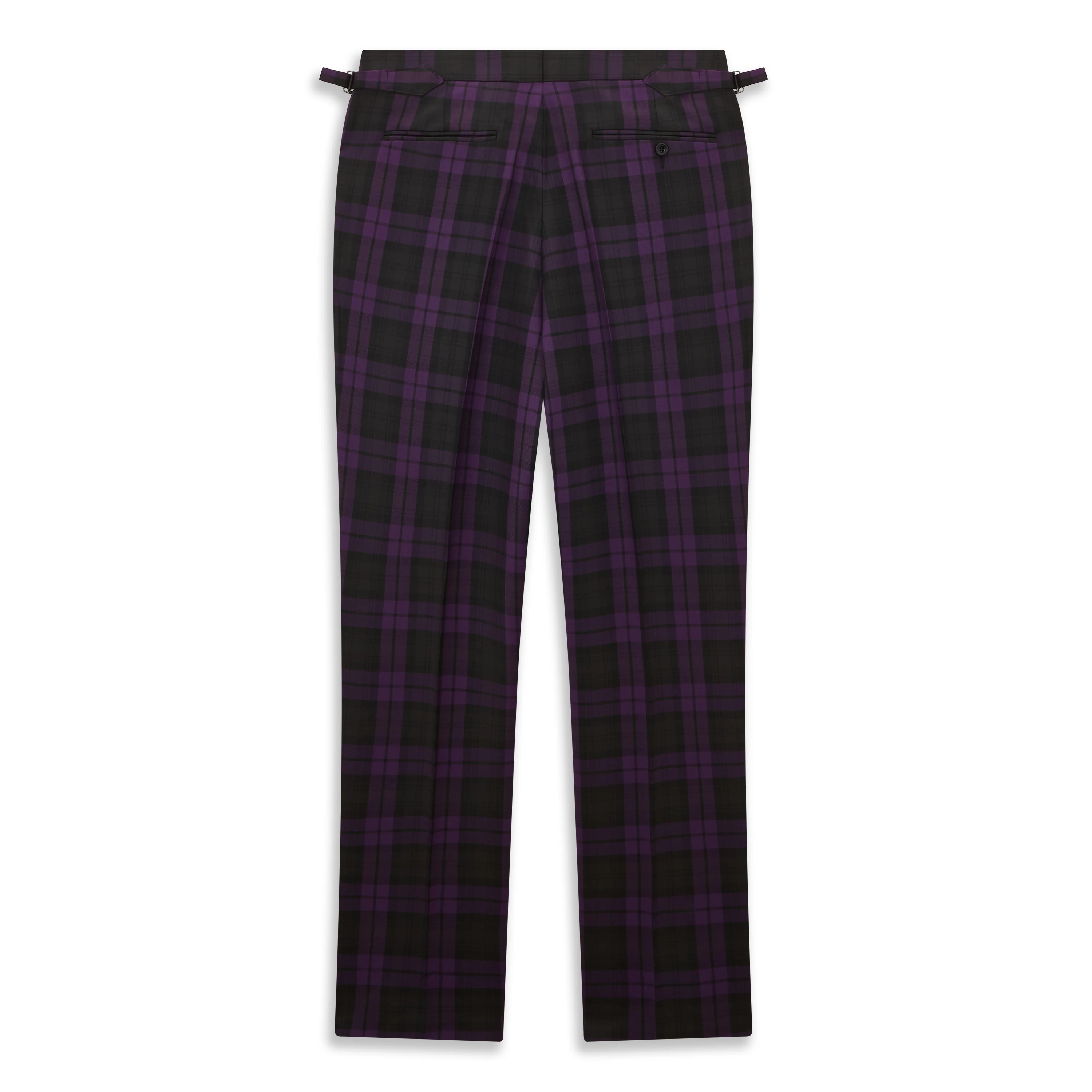Barney Purple Black Check Evening Trouser - Image 2