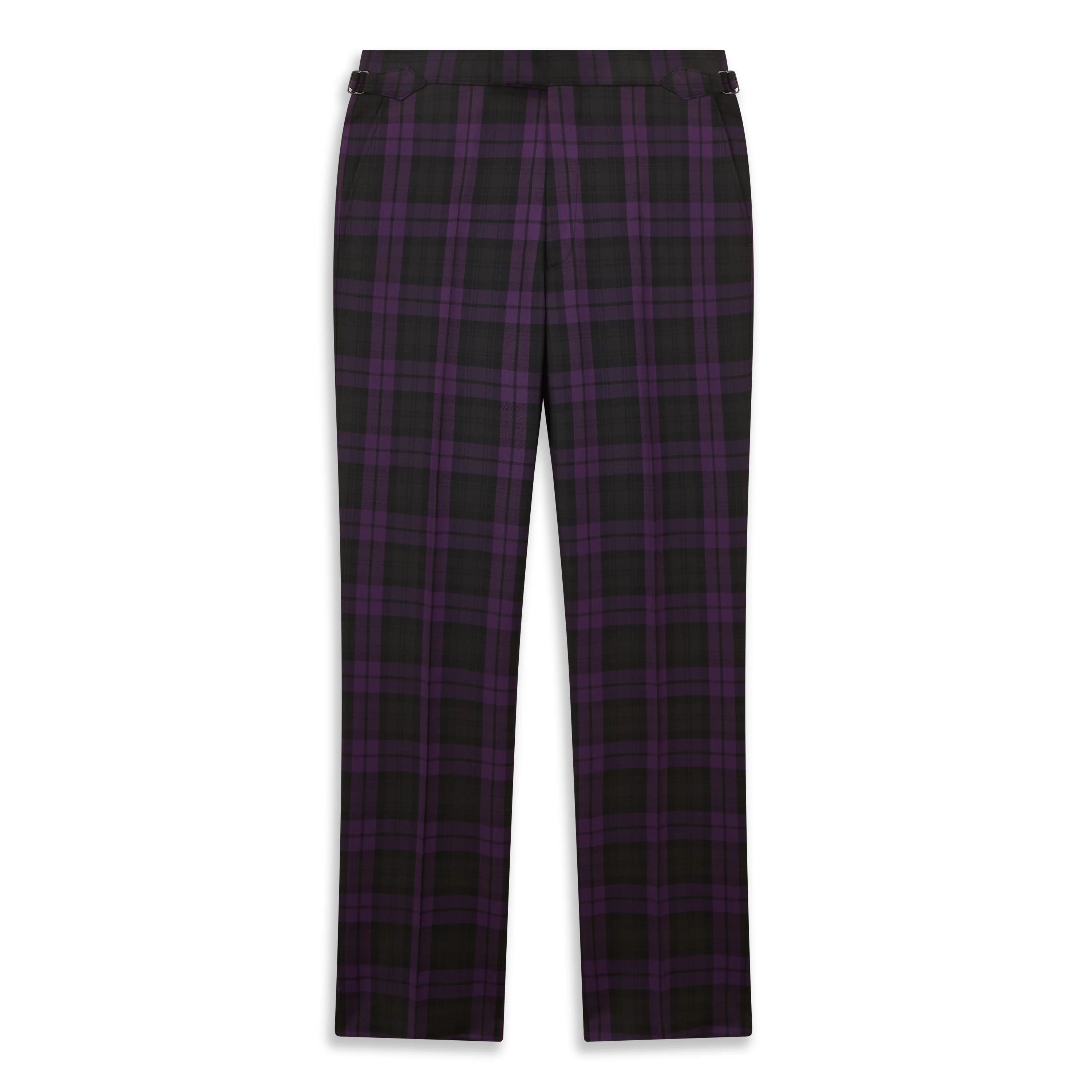 Barney Purple Black Check Evening Trouser - Image 3