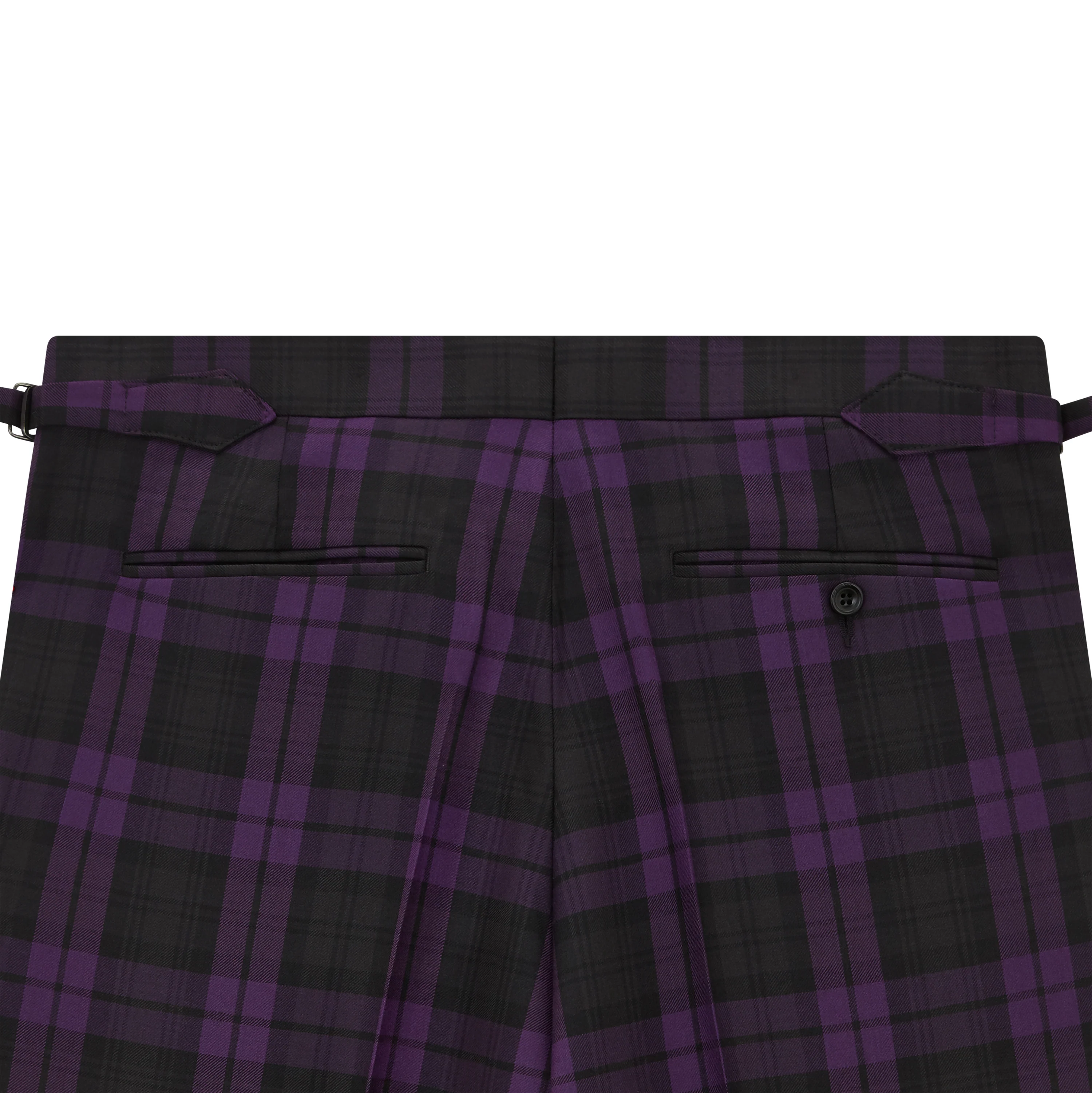 Barney Purple Black Check Evening Trouser - Image 4