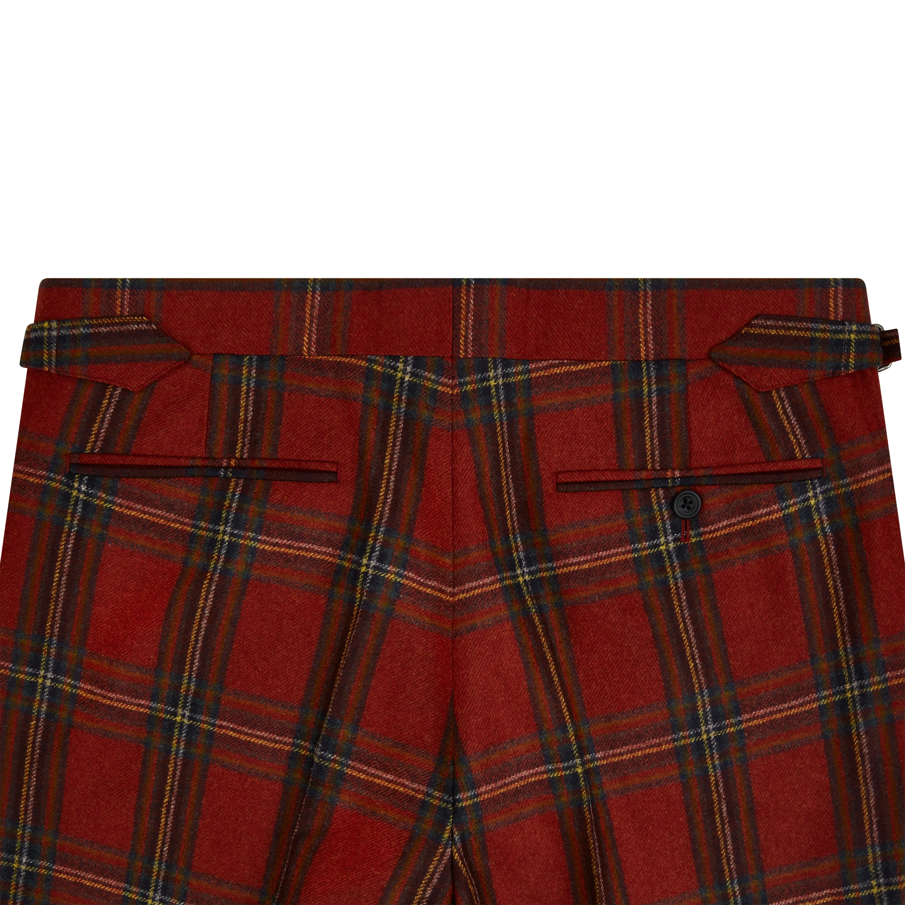 Barney Red Tartan Check Trousers - Image 5