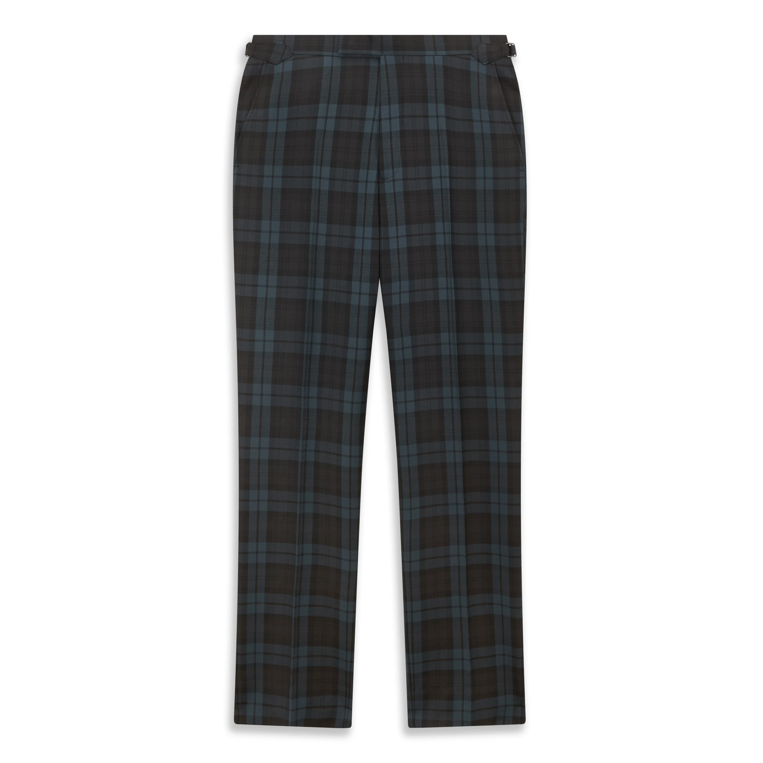 Barney Teal Black Check Evening Trouser - Image 2