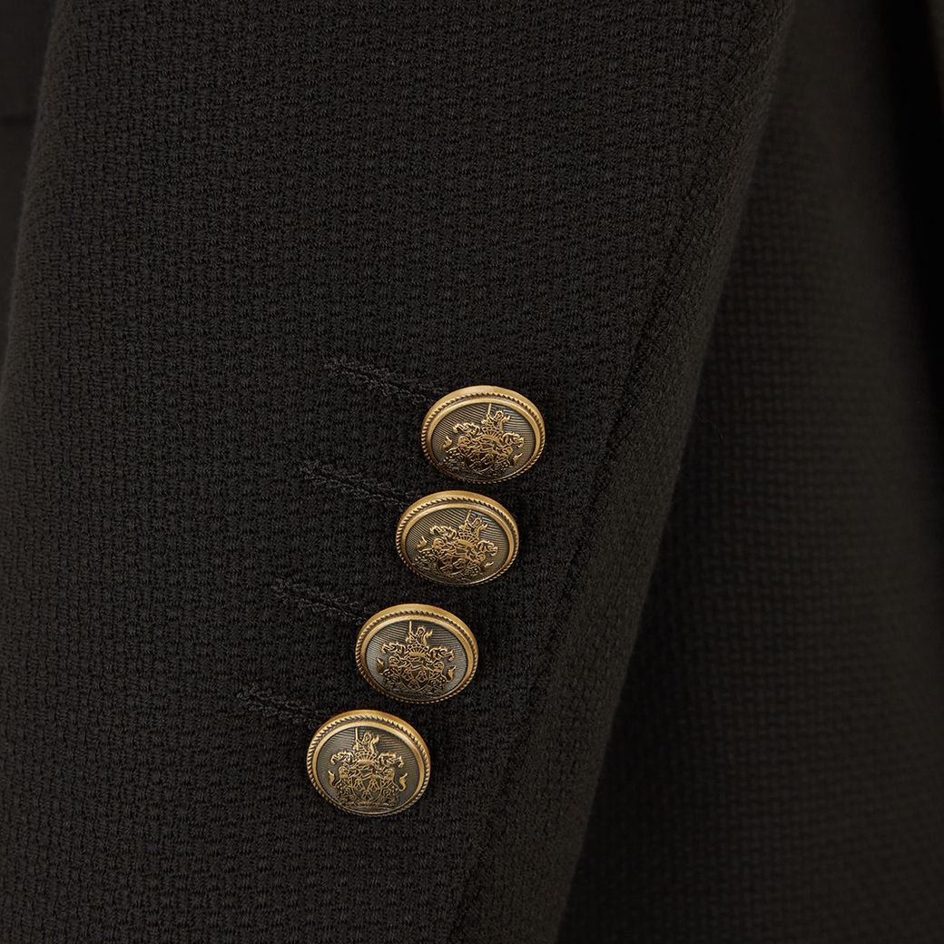 Baylen Black Basketweave Wool Jacket - Image 5