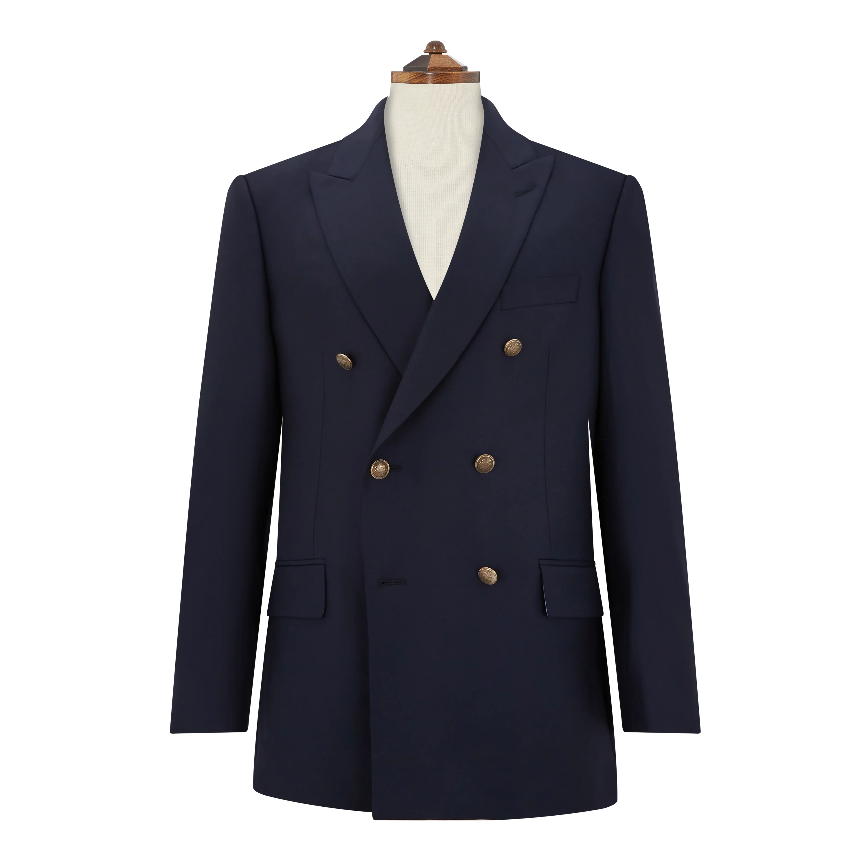 Baylen Navy Double Breasted Wool Blazer