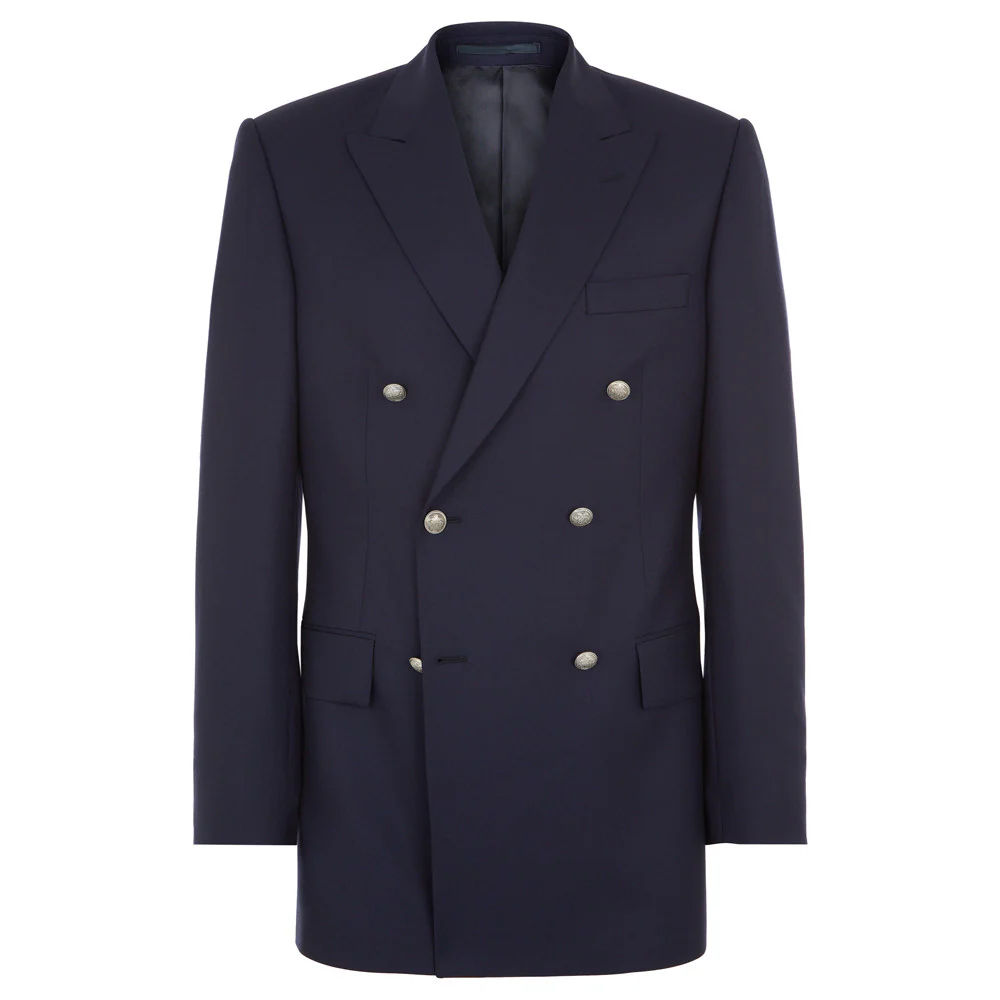 Belgrave Navy Double Breasted Wool Blazer - Image 4