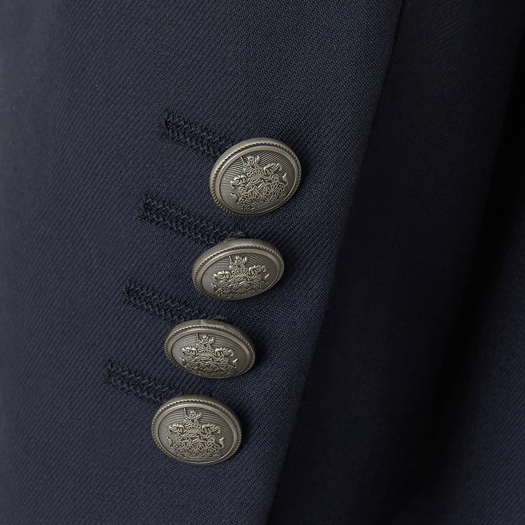 Bentley Navy Single Breasted Wool Blazer - Image 4