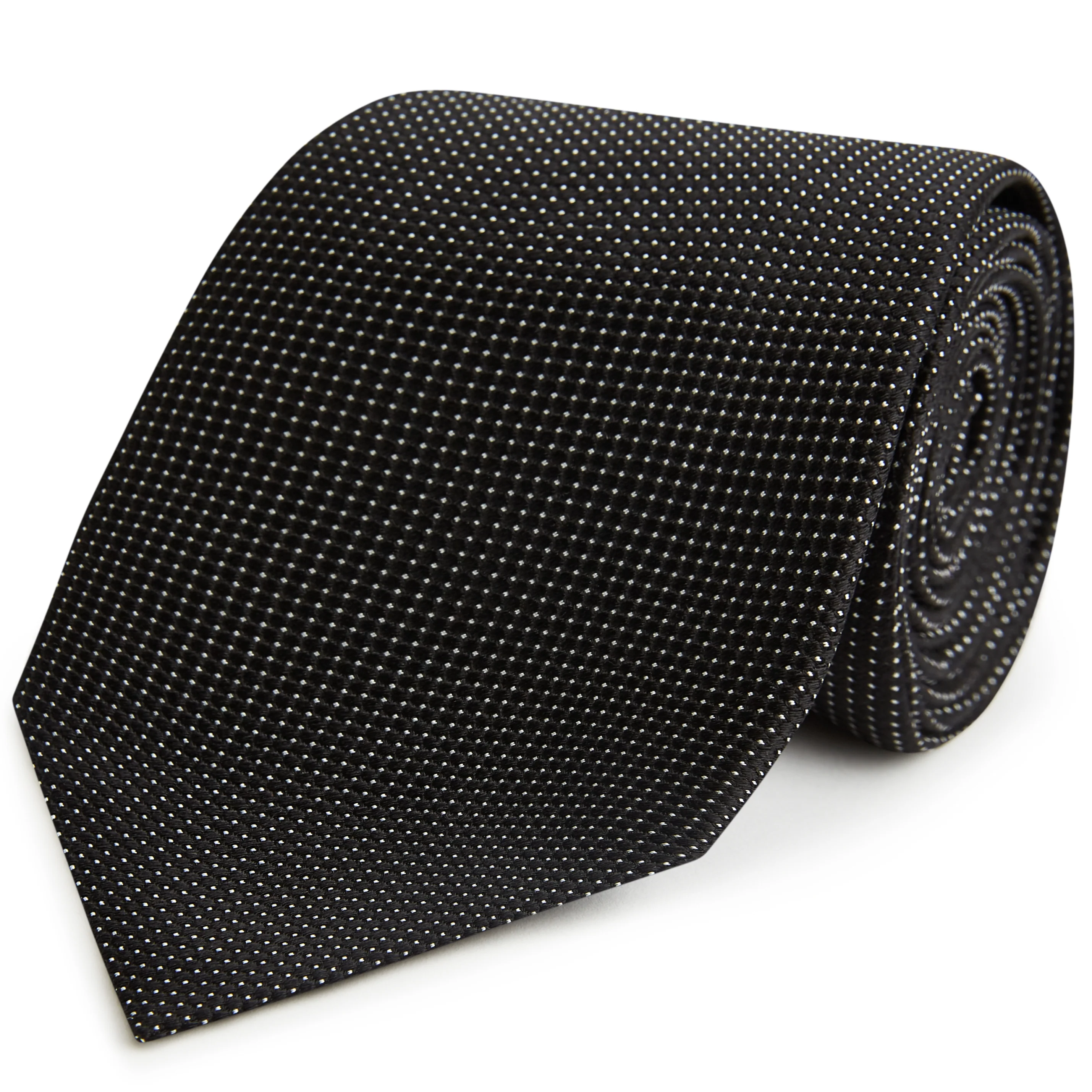 Black And White Diamond Spot Woven Silk Tie