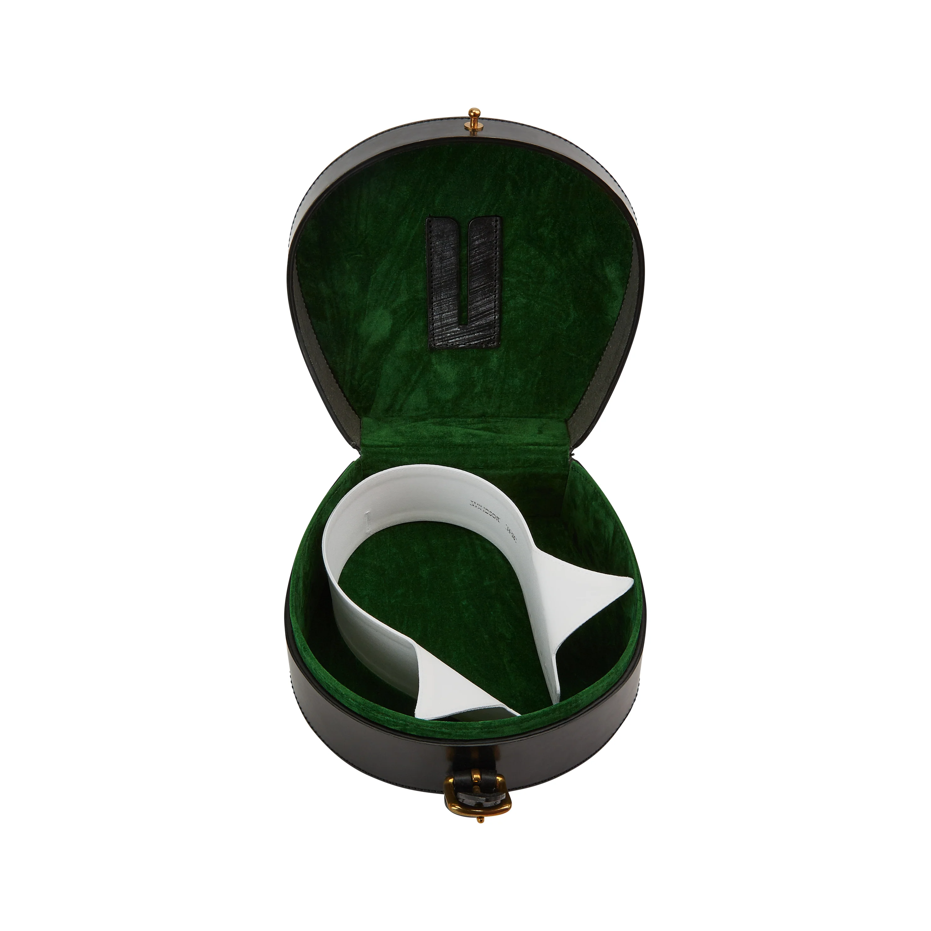 Black Leather Horseshoe Collar Box - Image 2