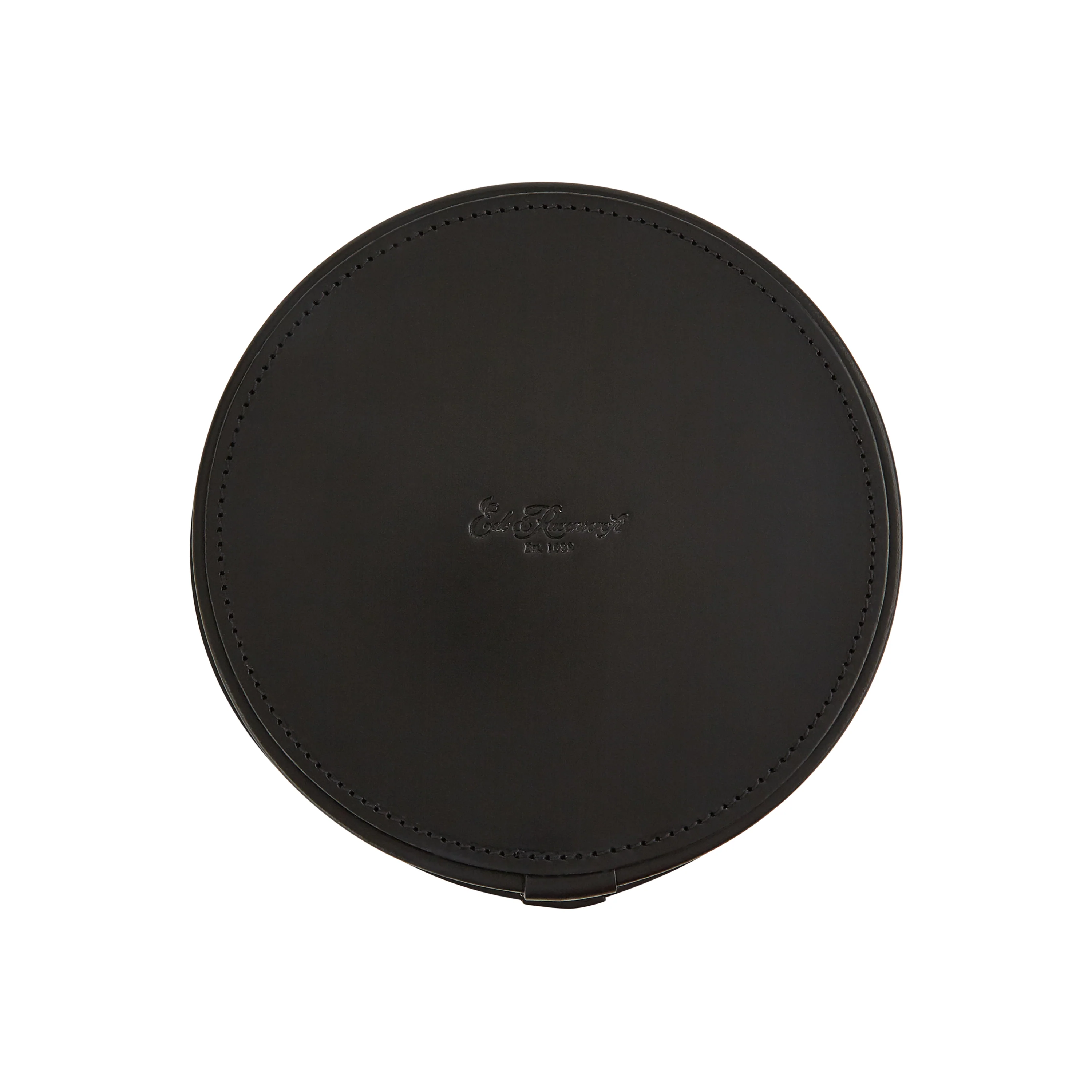 Black Leather Round Collar Box - Image 3