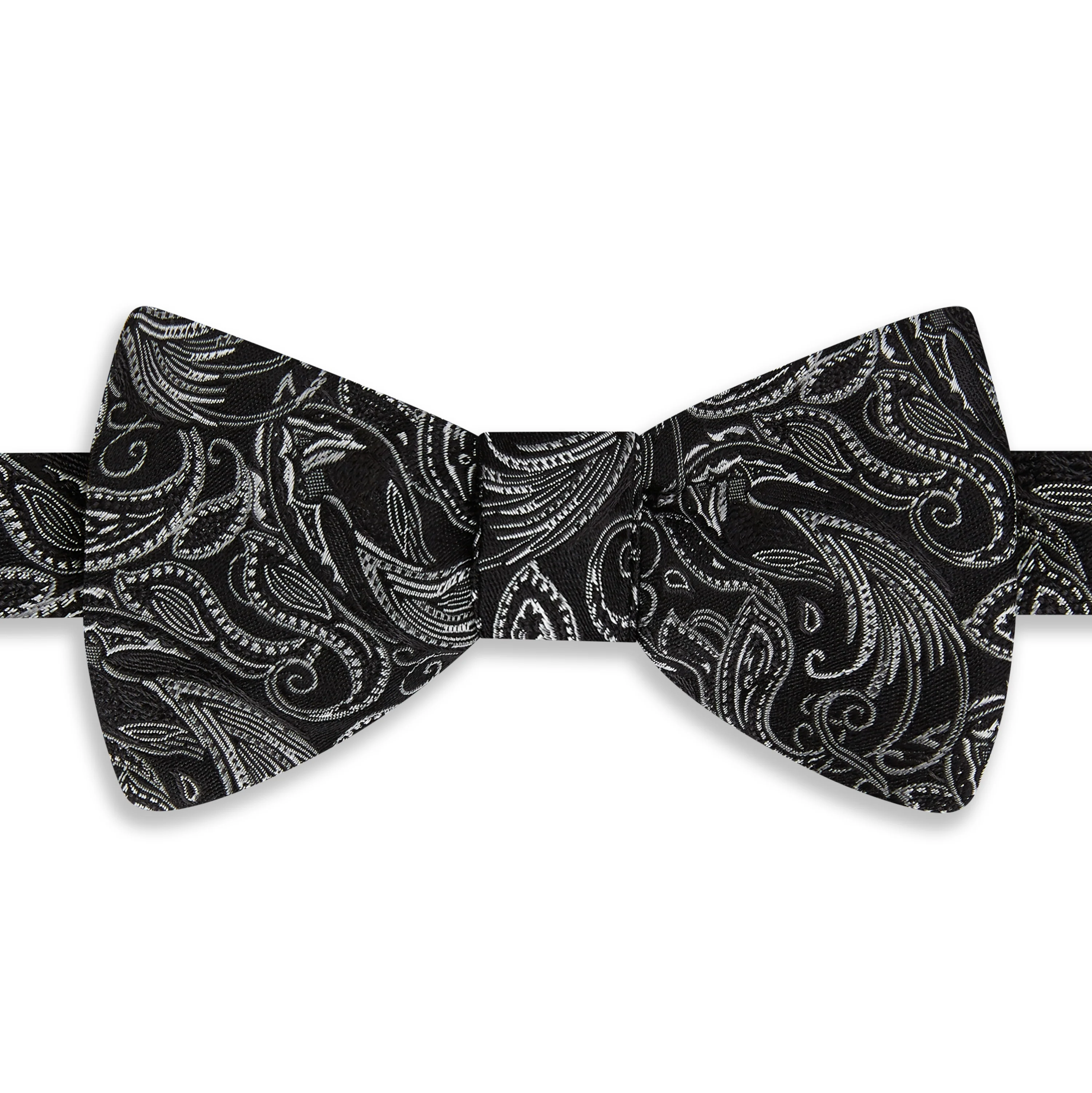 Black Pheasant Woven Silk Bow Tie