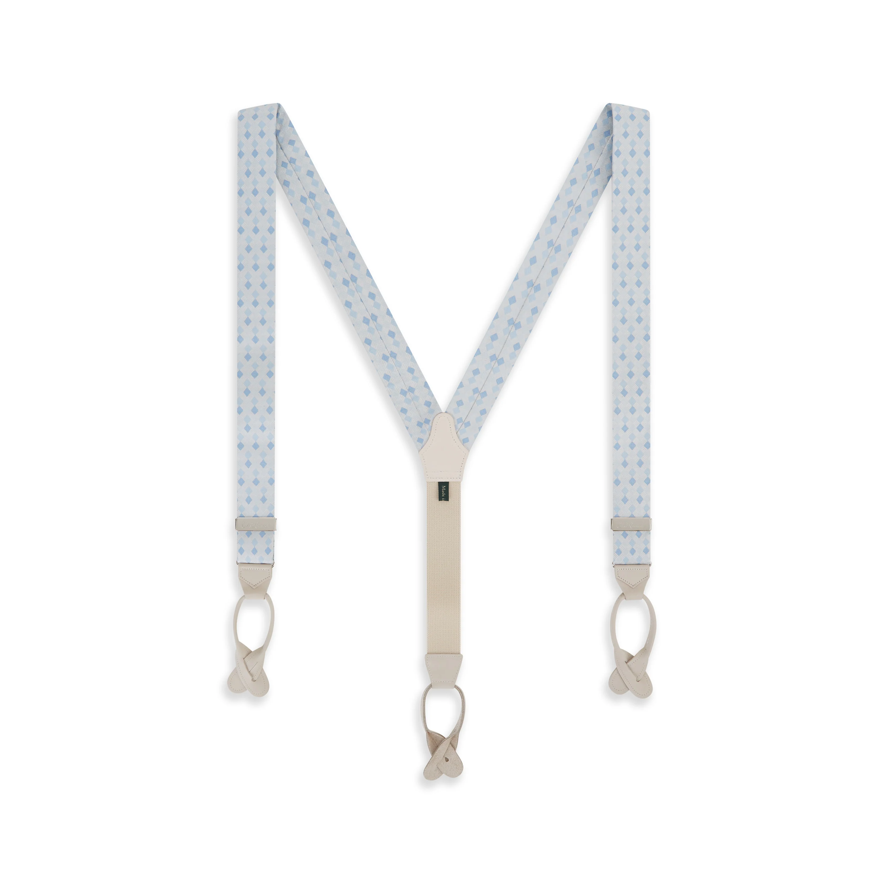 Blue and White Harlequin Silk Brace - Image 2