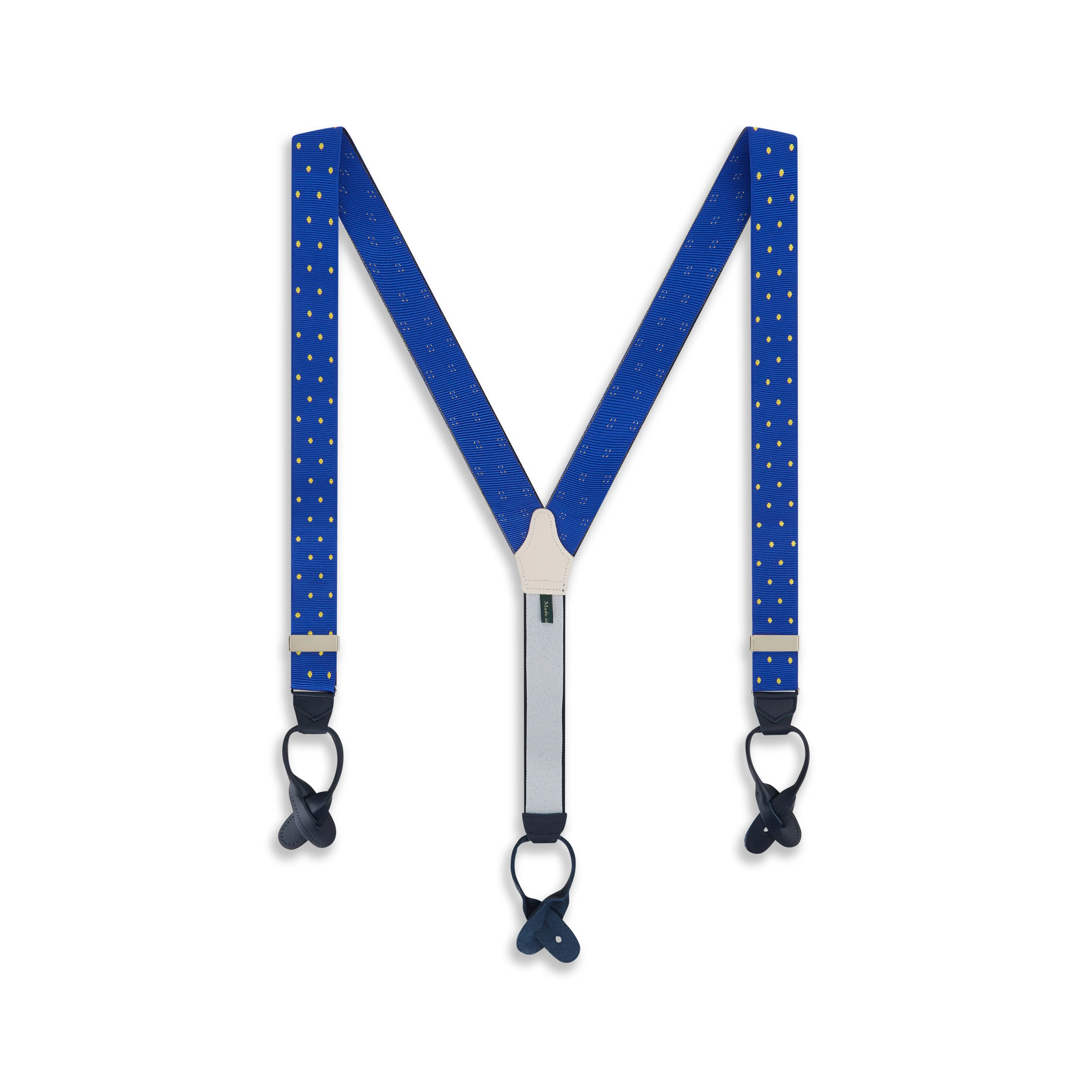Blue and Yellow Webbed Spot Braces - Image 2