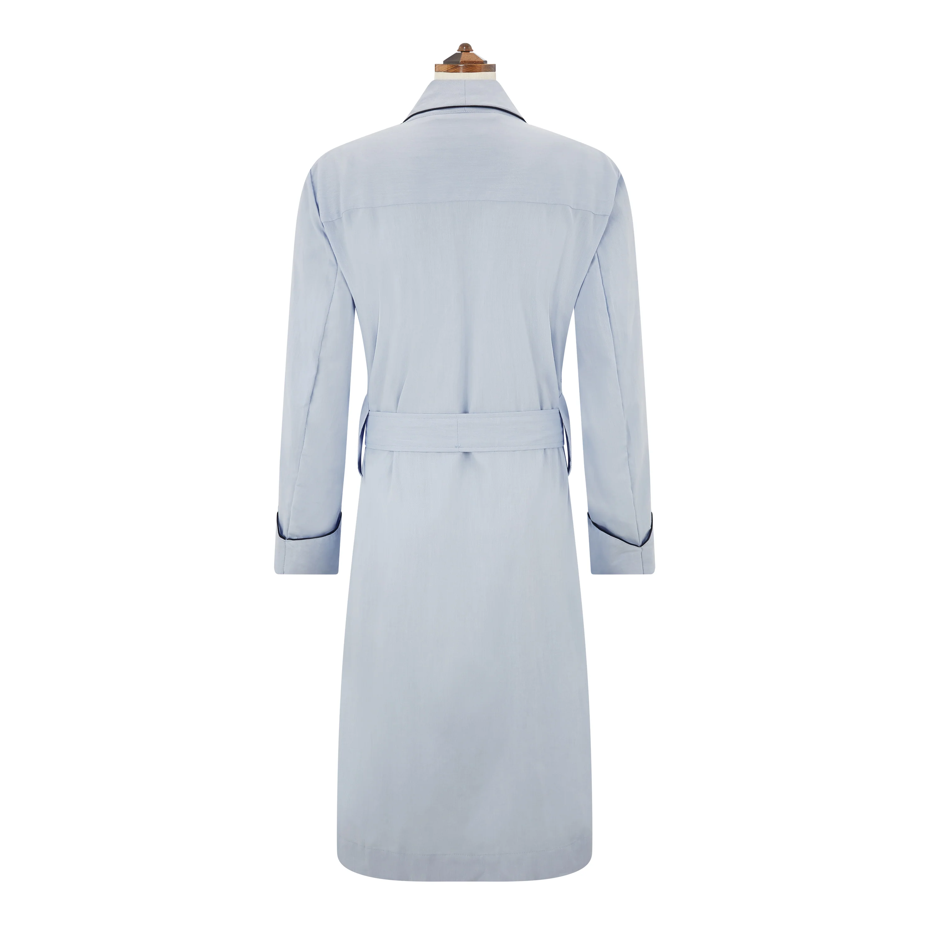 Blue Brushed Twill Dressing Gown - Image 2