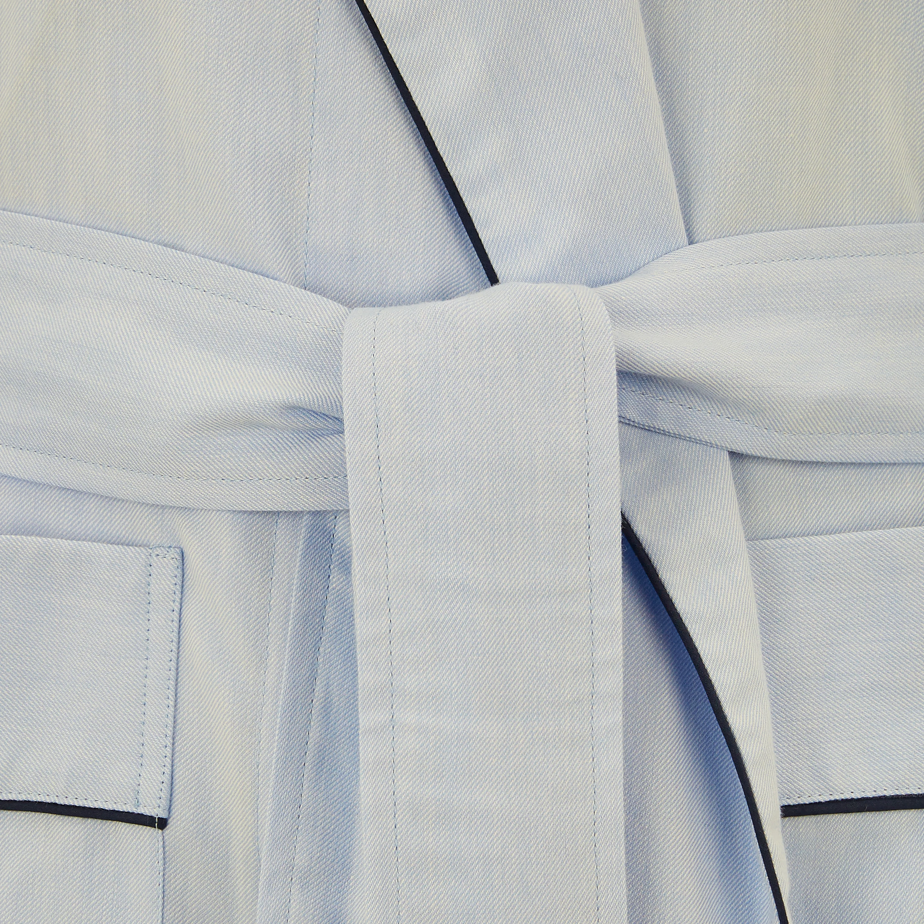 Blue Brushed Twill Dressing Gown - Image 3