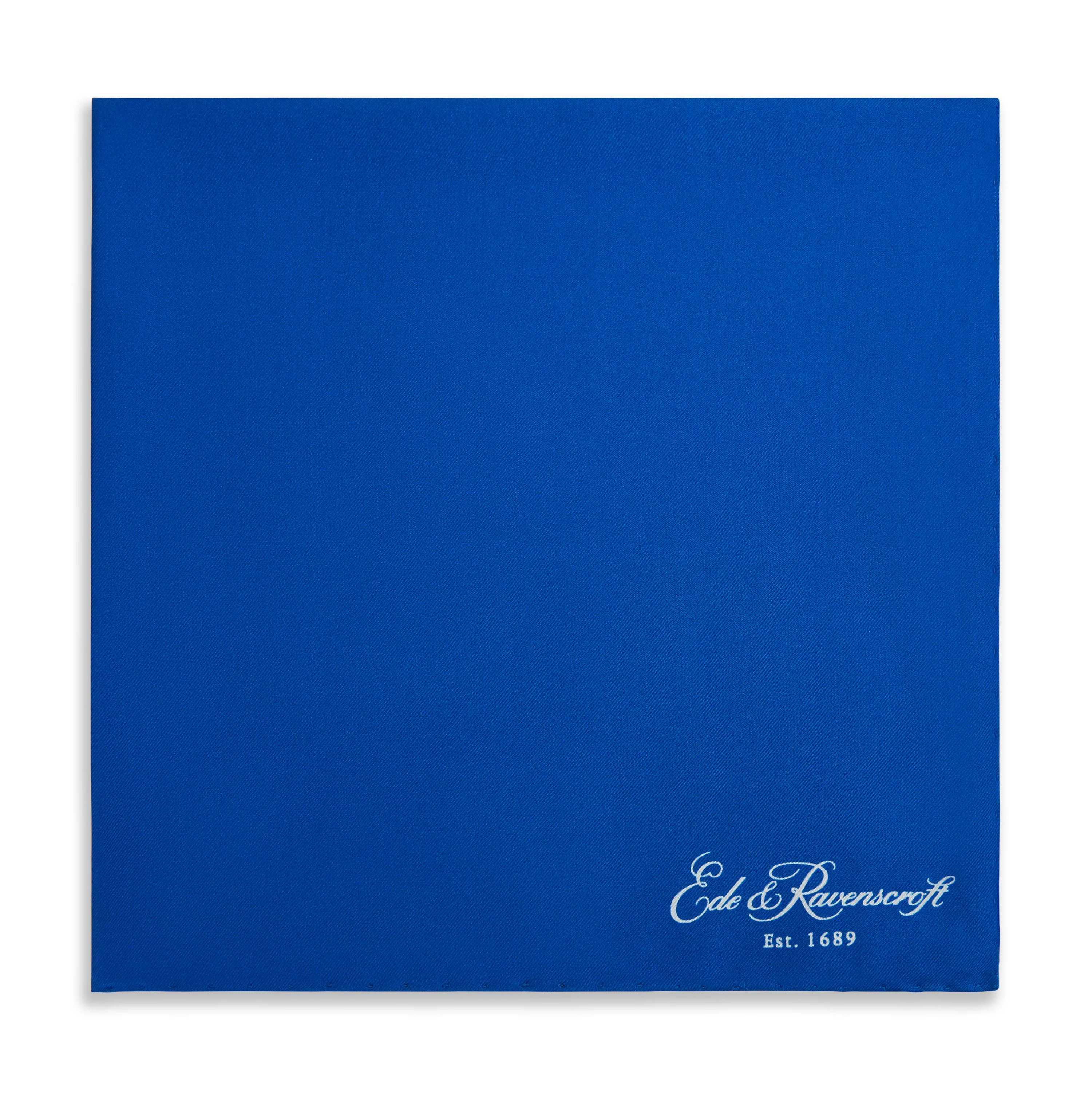 Blue Silk Fine Twill Pocket Square
